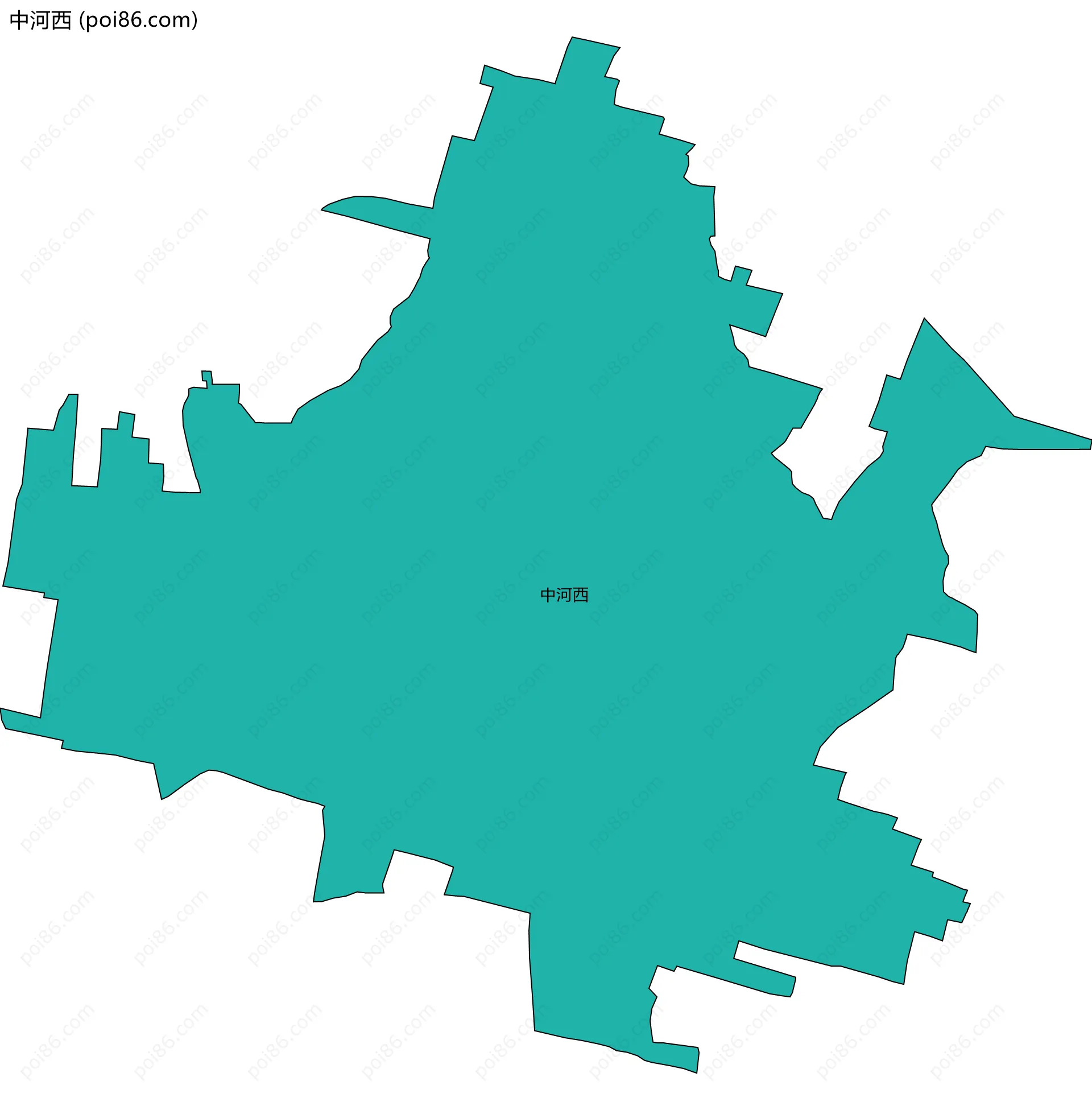 中河西边界地图