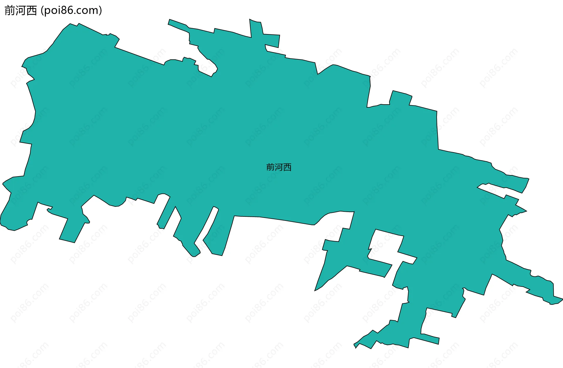前河西边界地图
