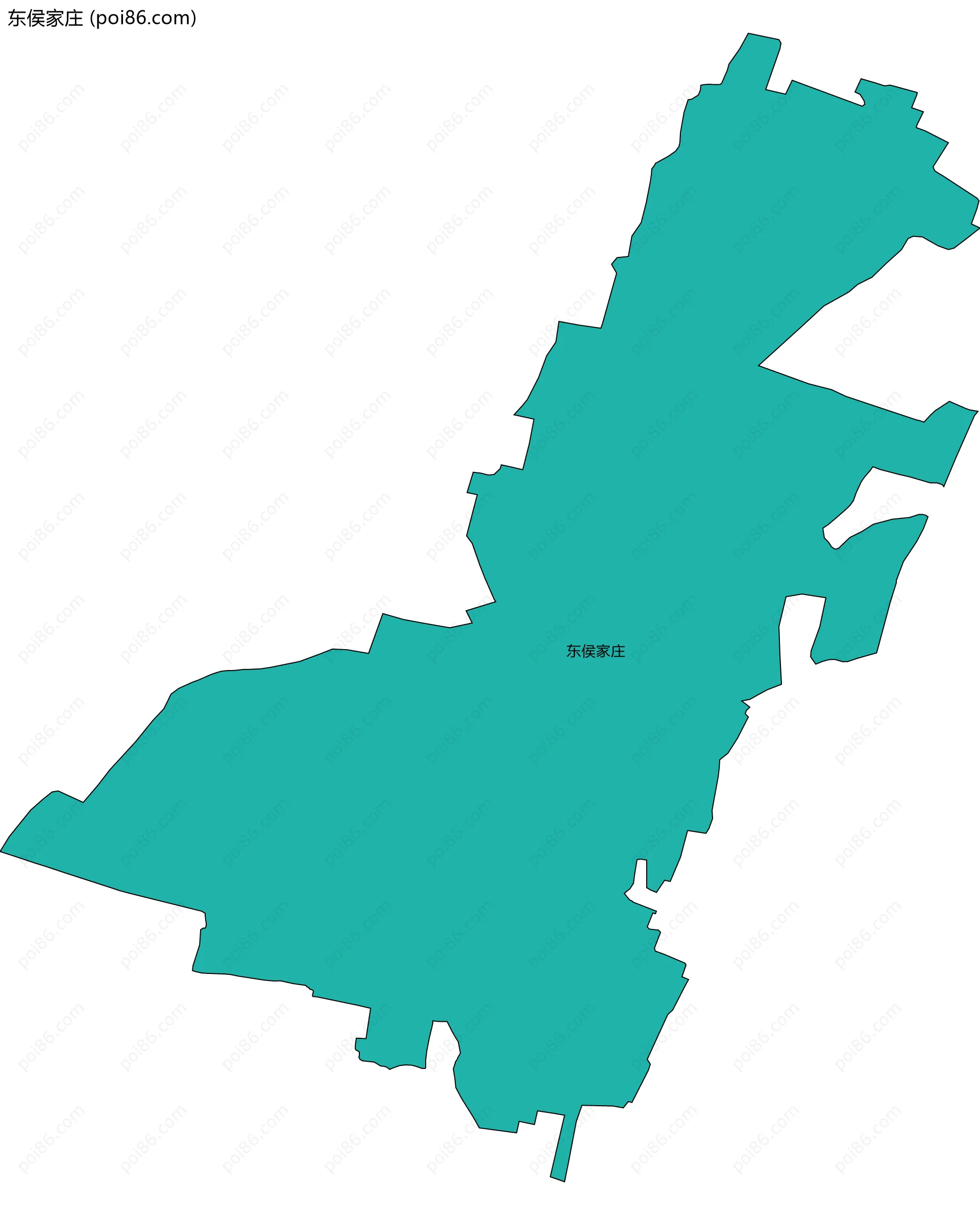 东侯家庄边界地图