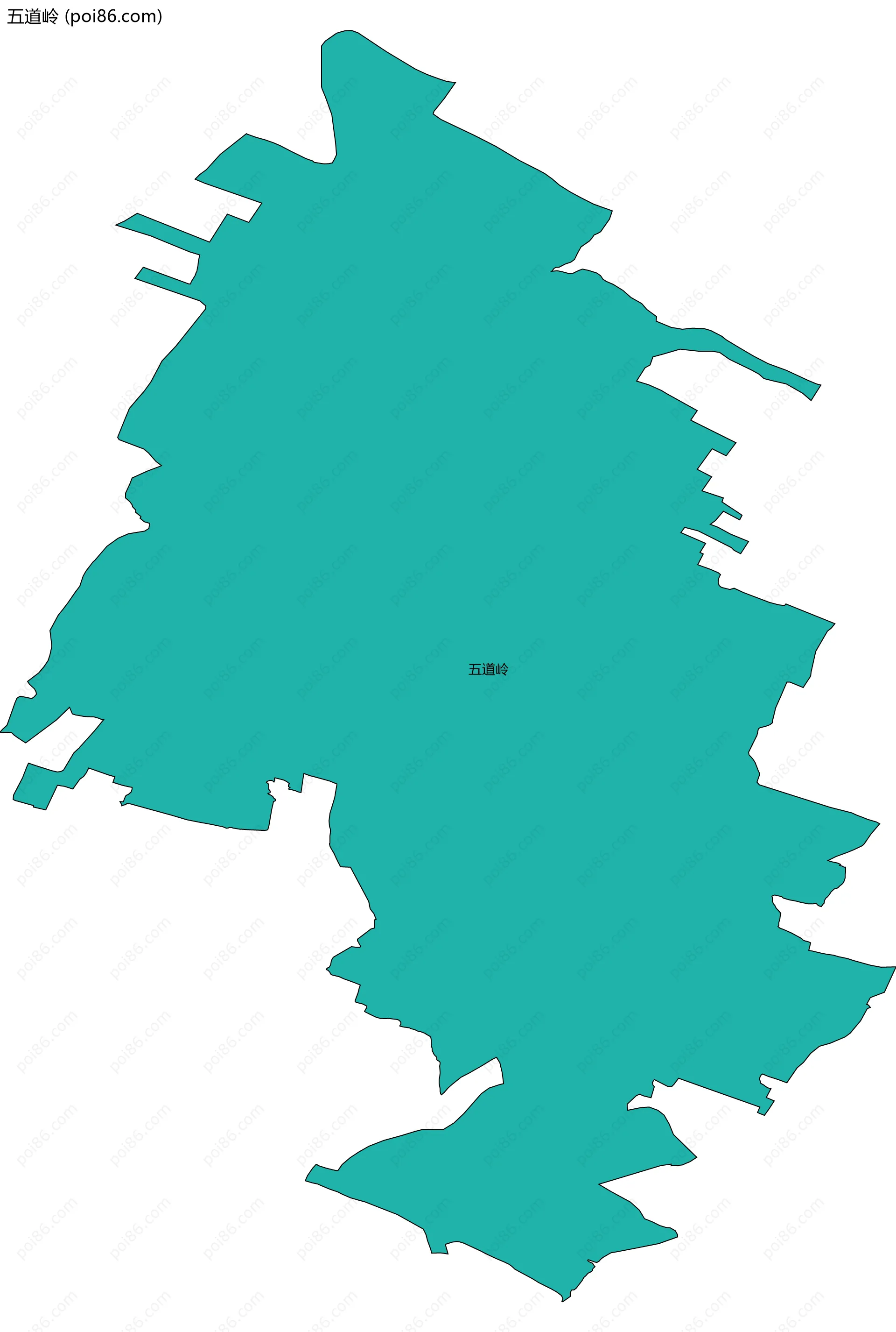 五道岭边界地图