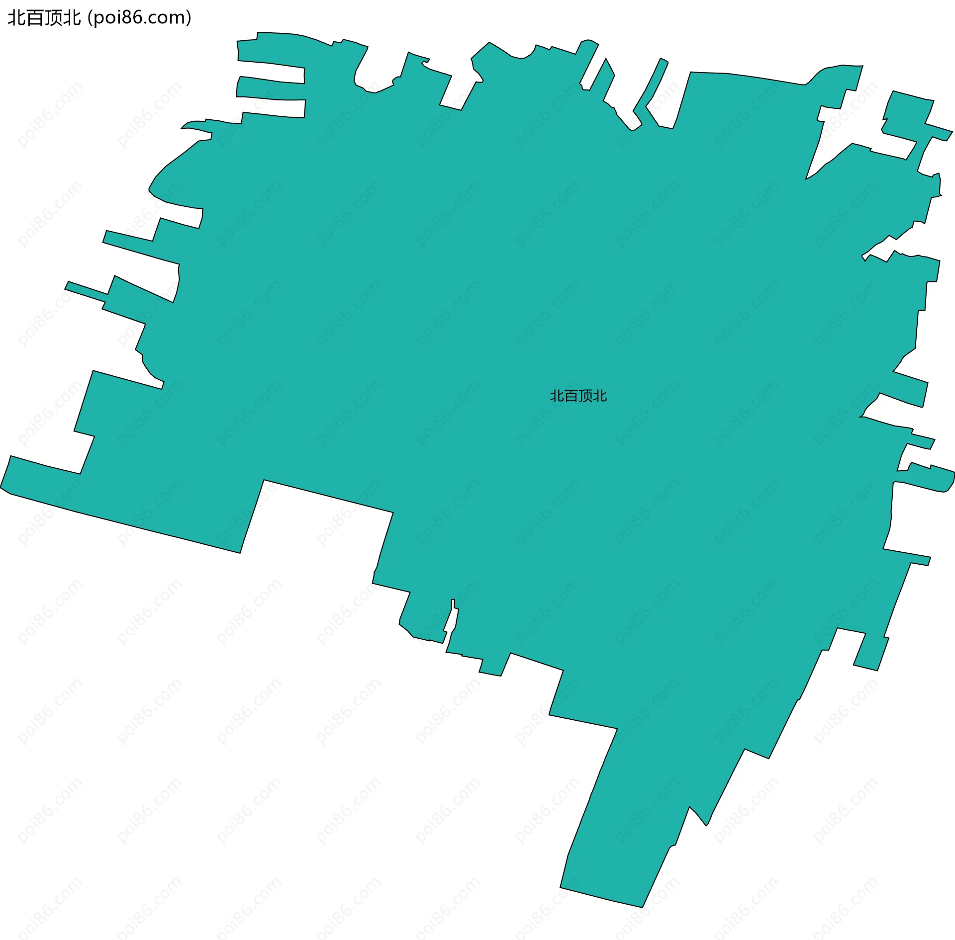 北百顶北边界地图