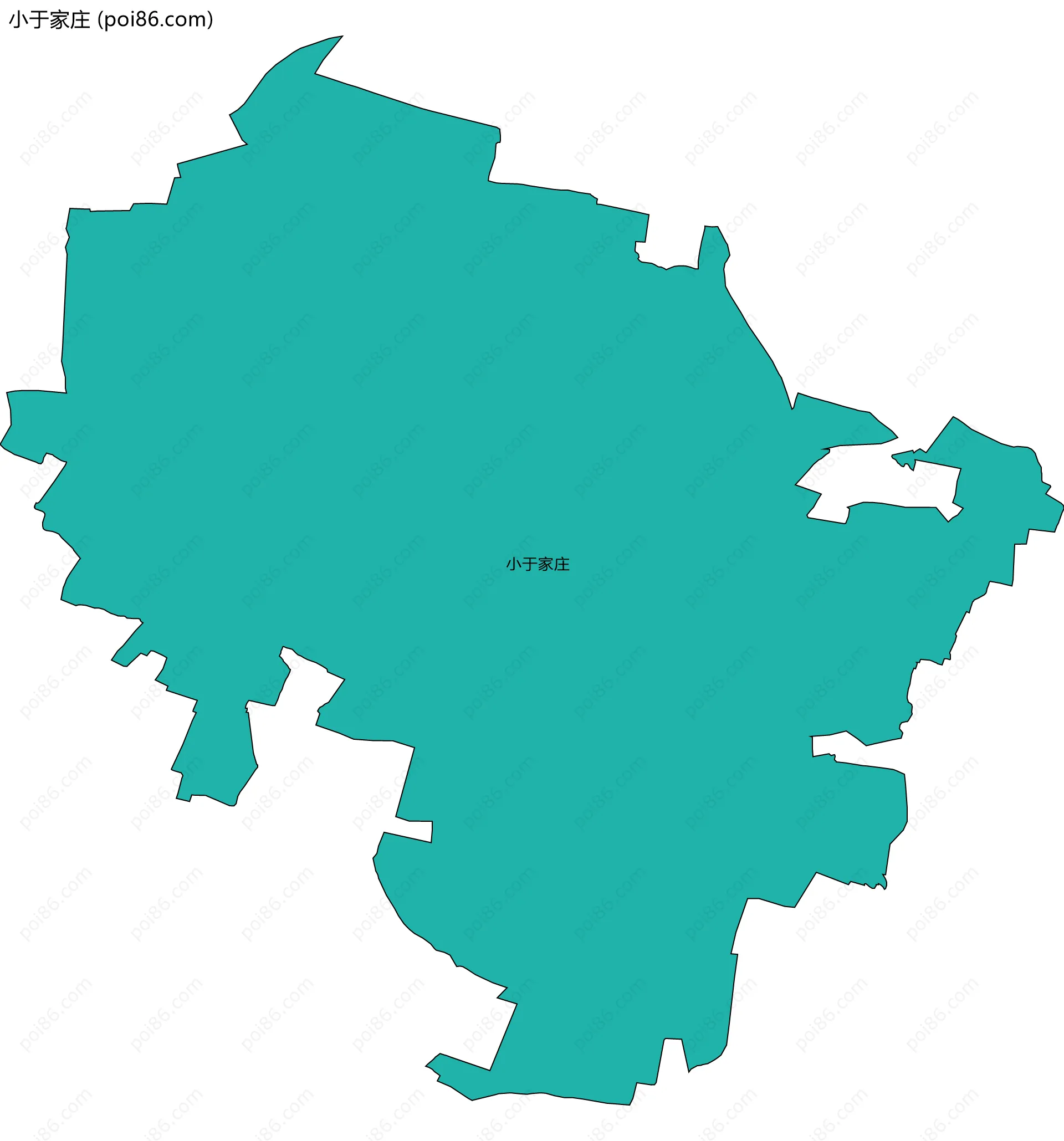小于家庄边界地图