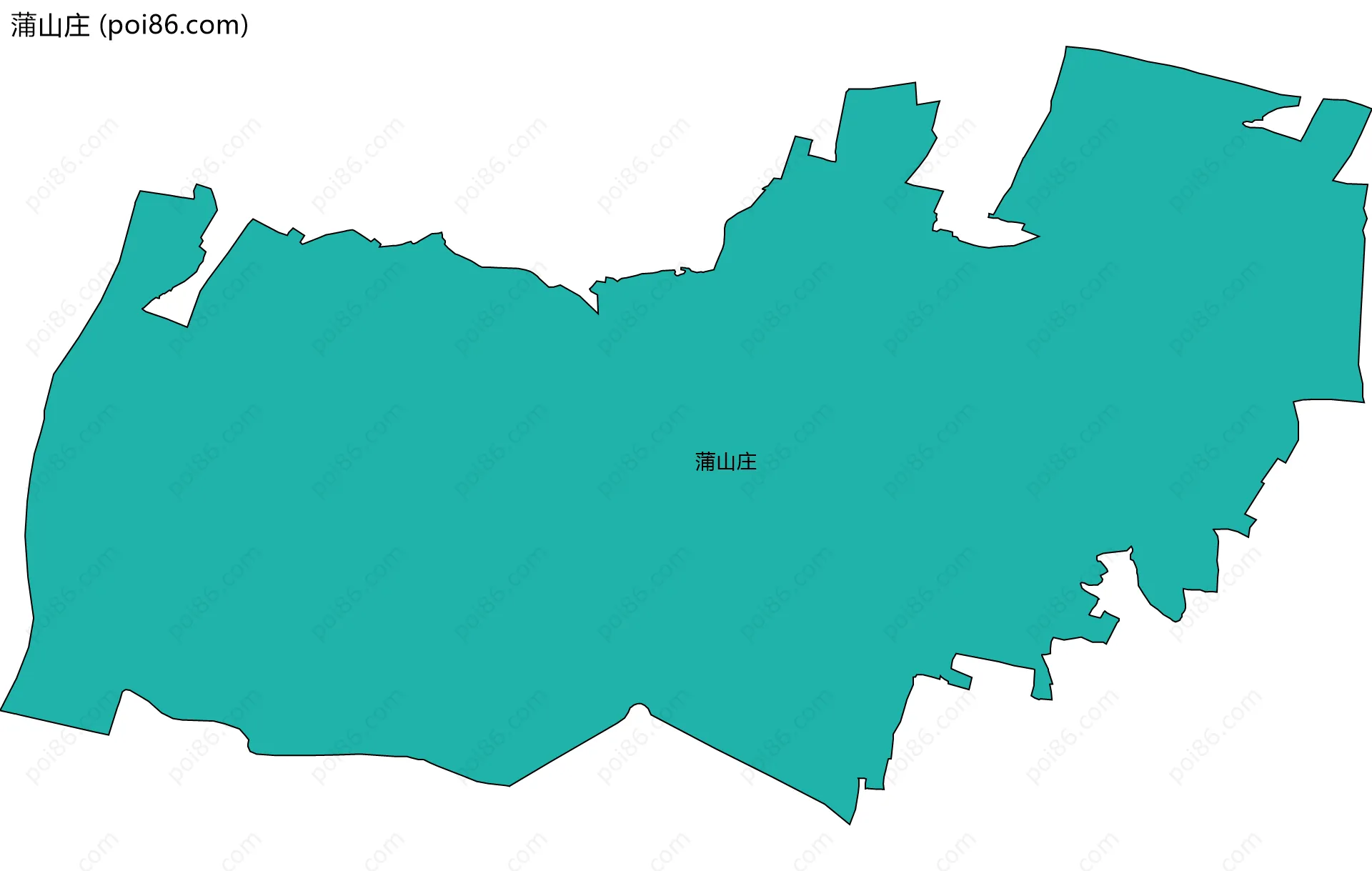 蒲山庄边界地图