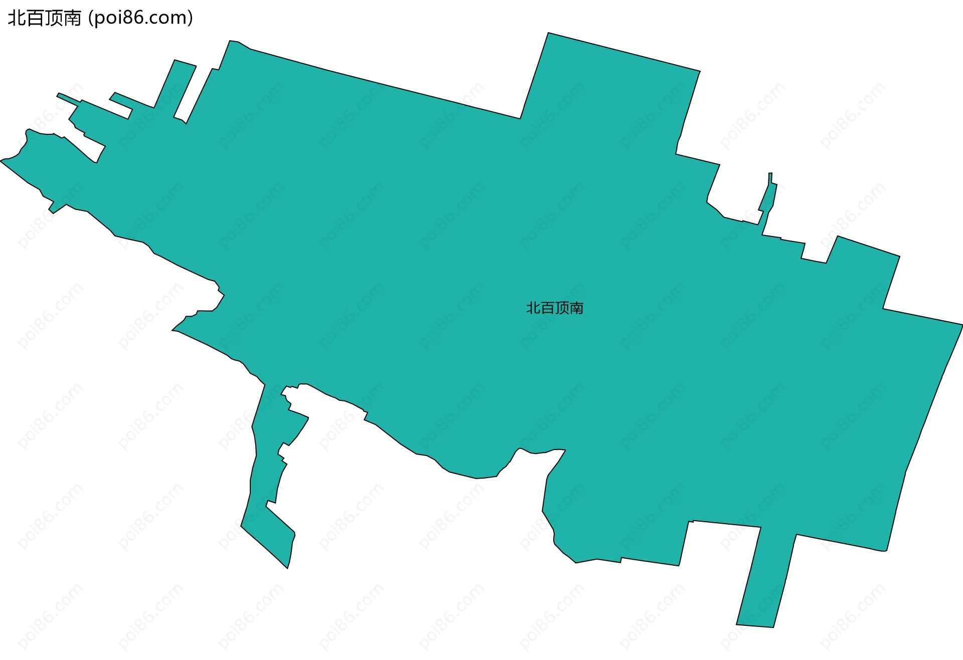 北百顶南边界地图