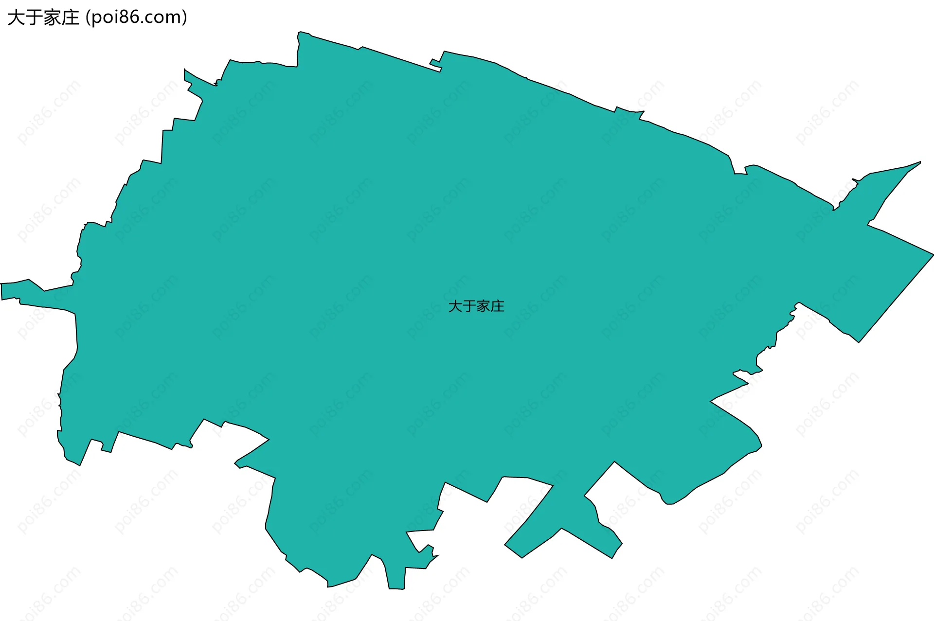 大于家庄边界地图