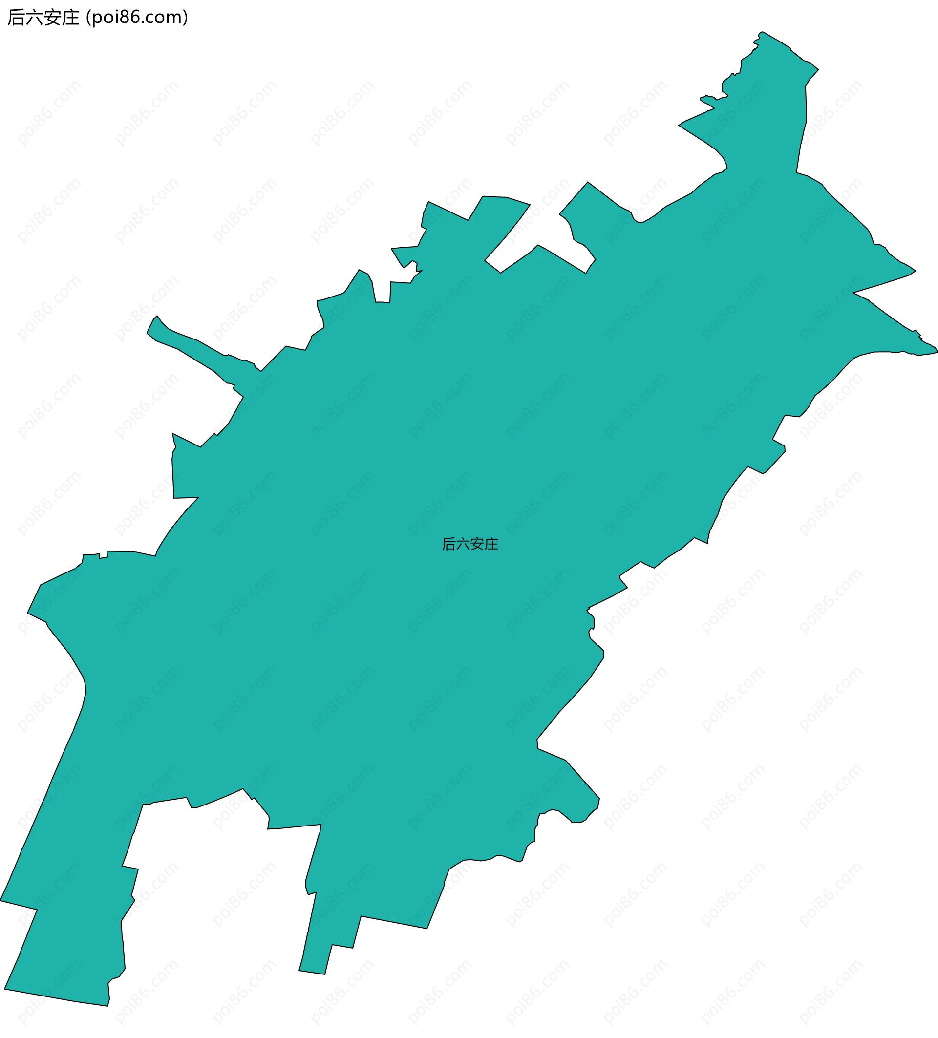 后六安庄边界地图
