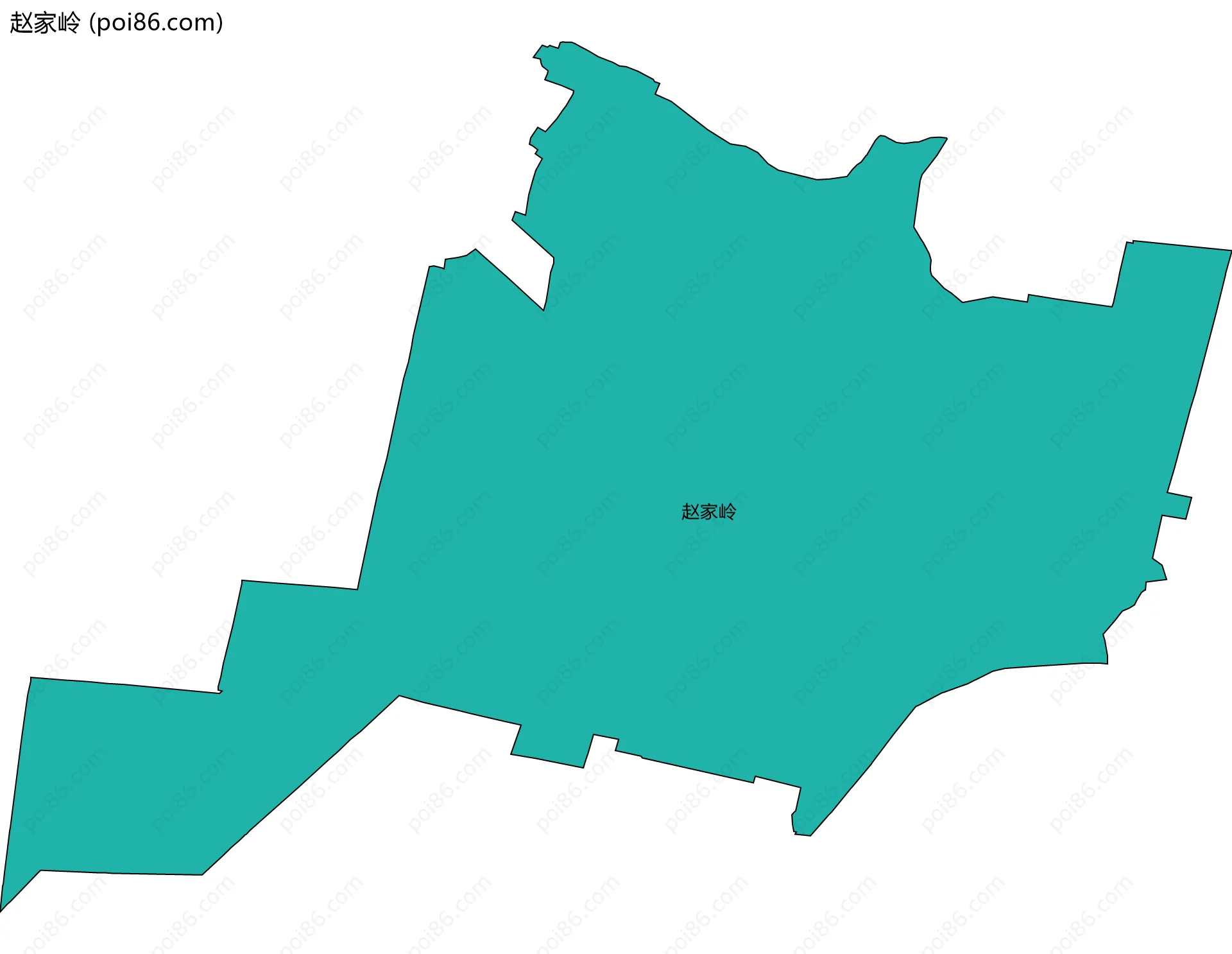 赵家岭边界地图