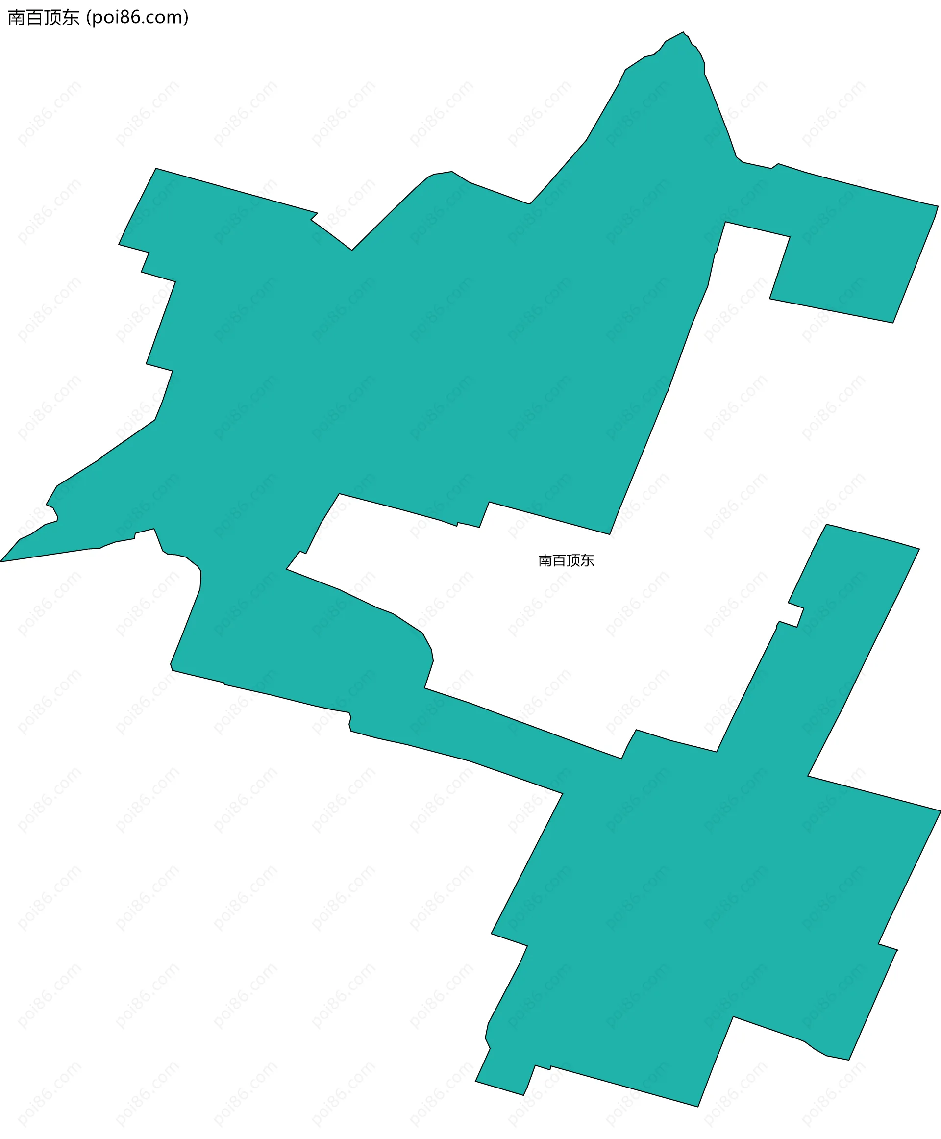 南百顶东边界地图