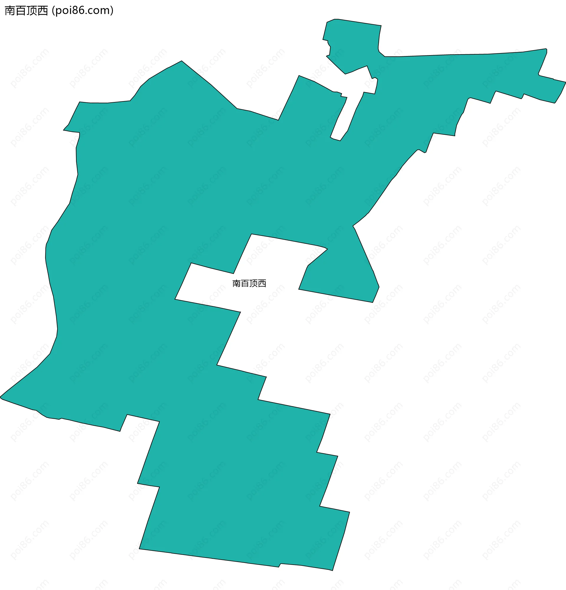 南百顶西边界地图