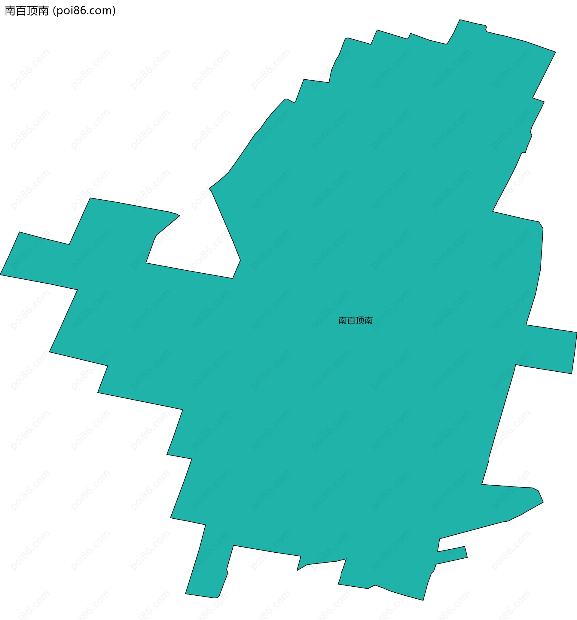 南百顶南边界地图