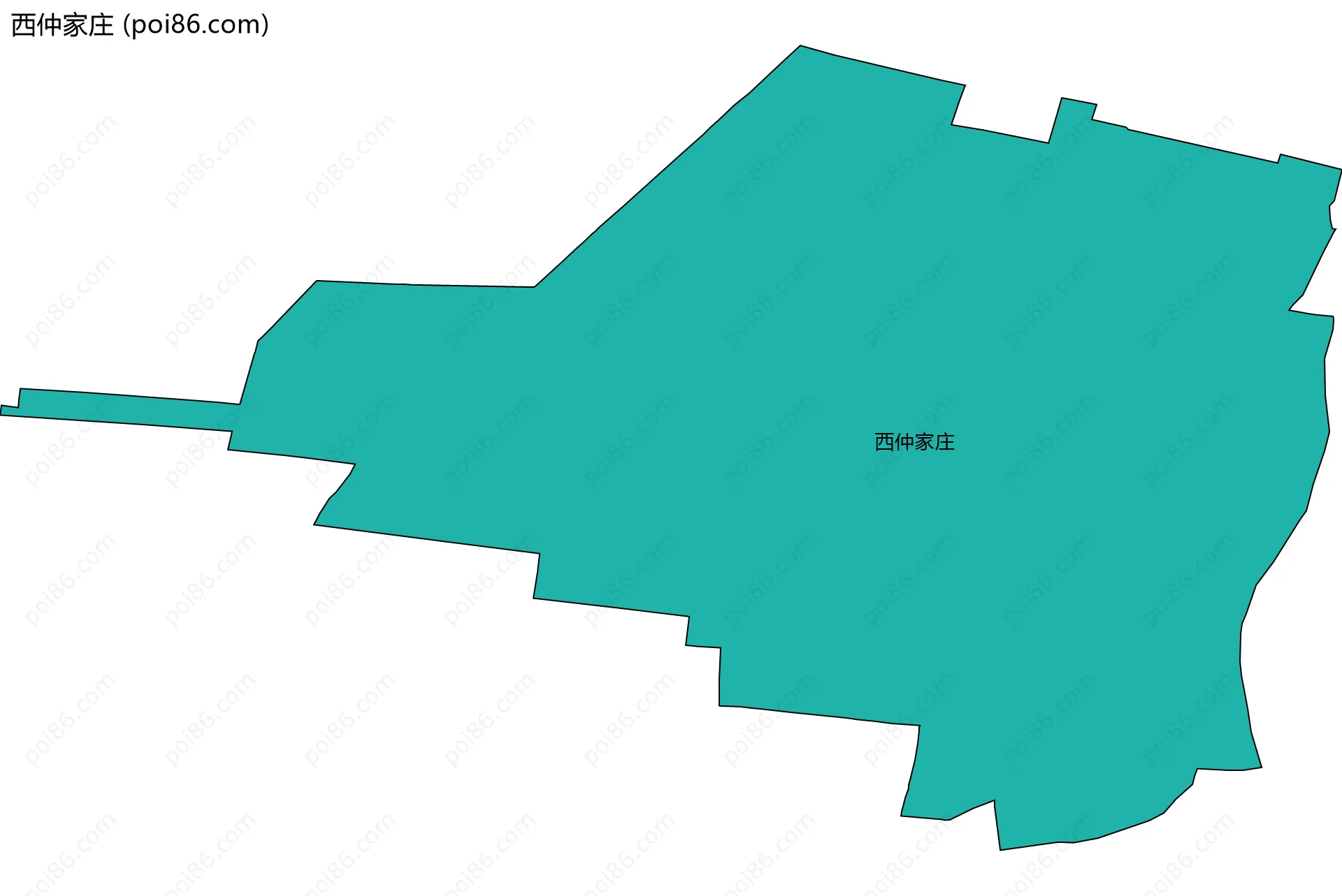 西仲家庄边界地图