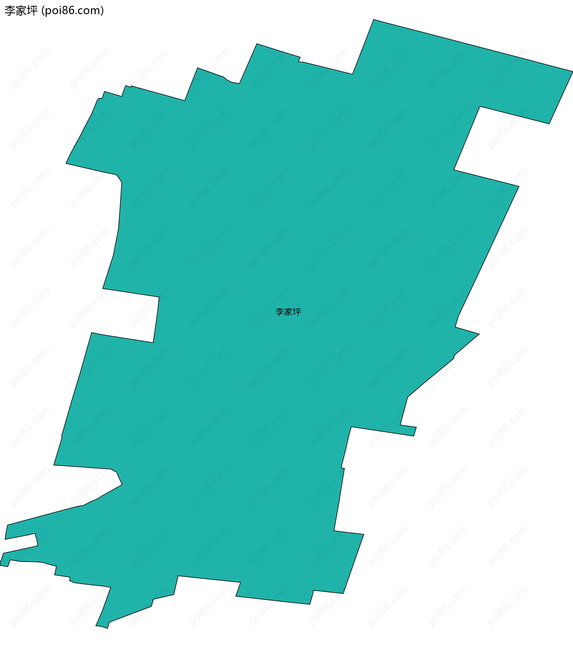 李家坪边界地图