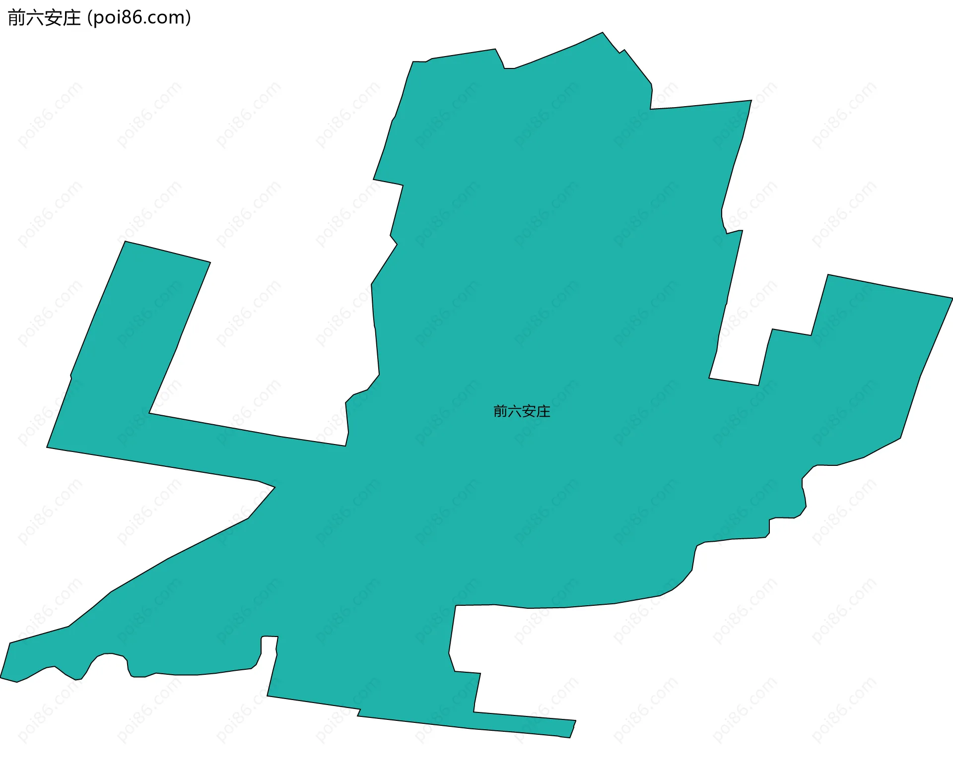 前六安庄边界地图