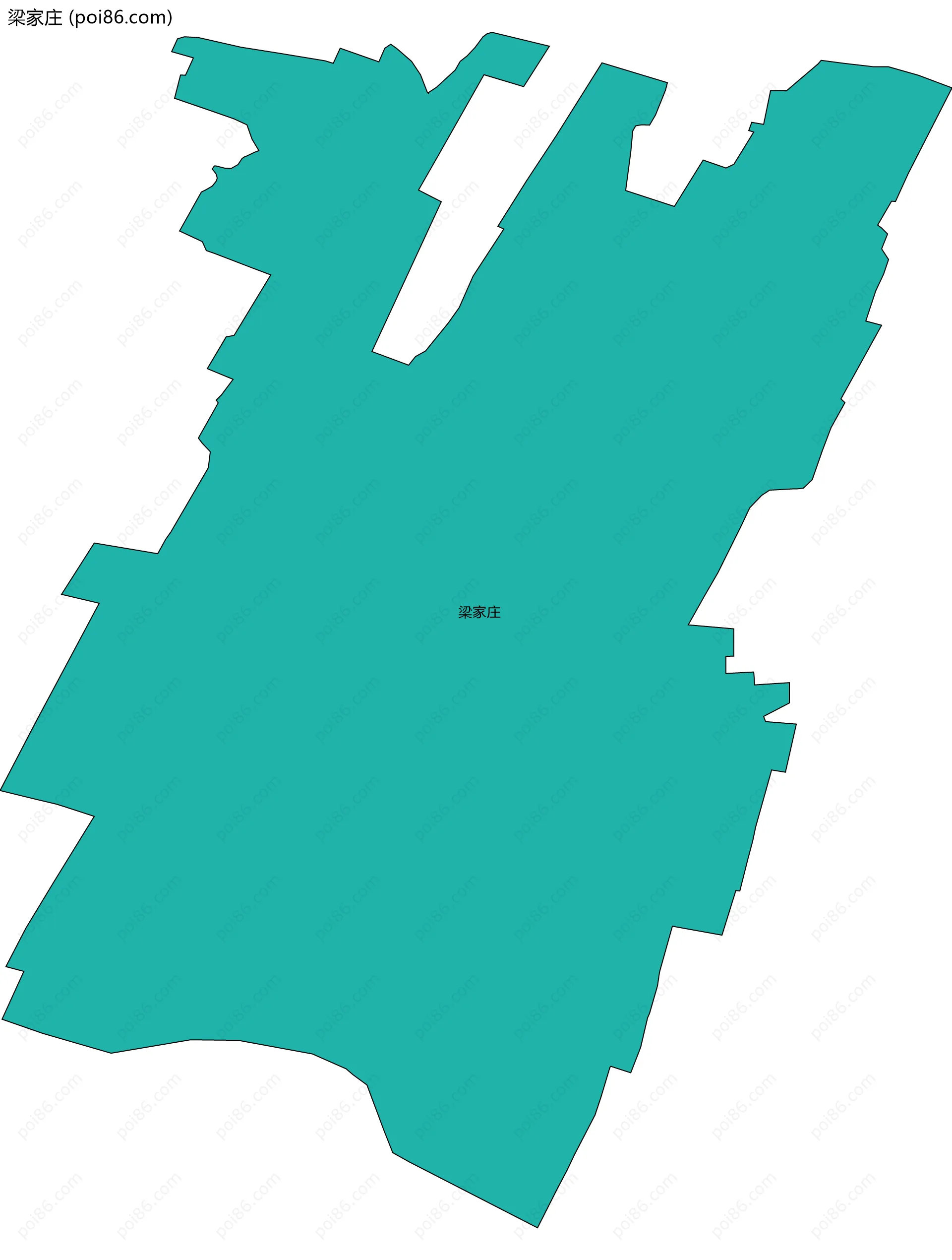 梁家庄边界地图