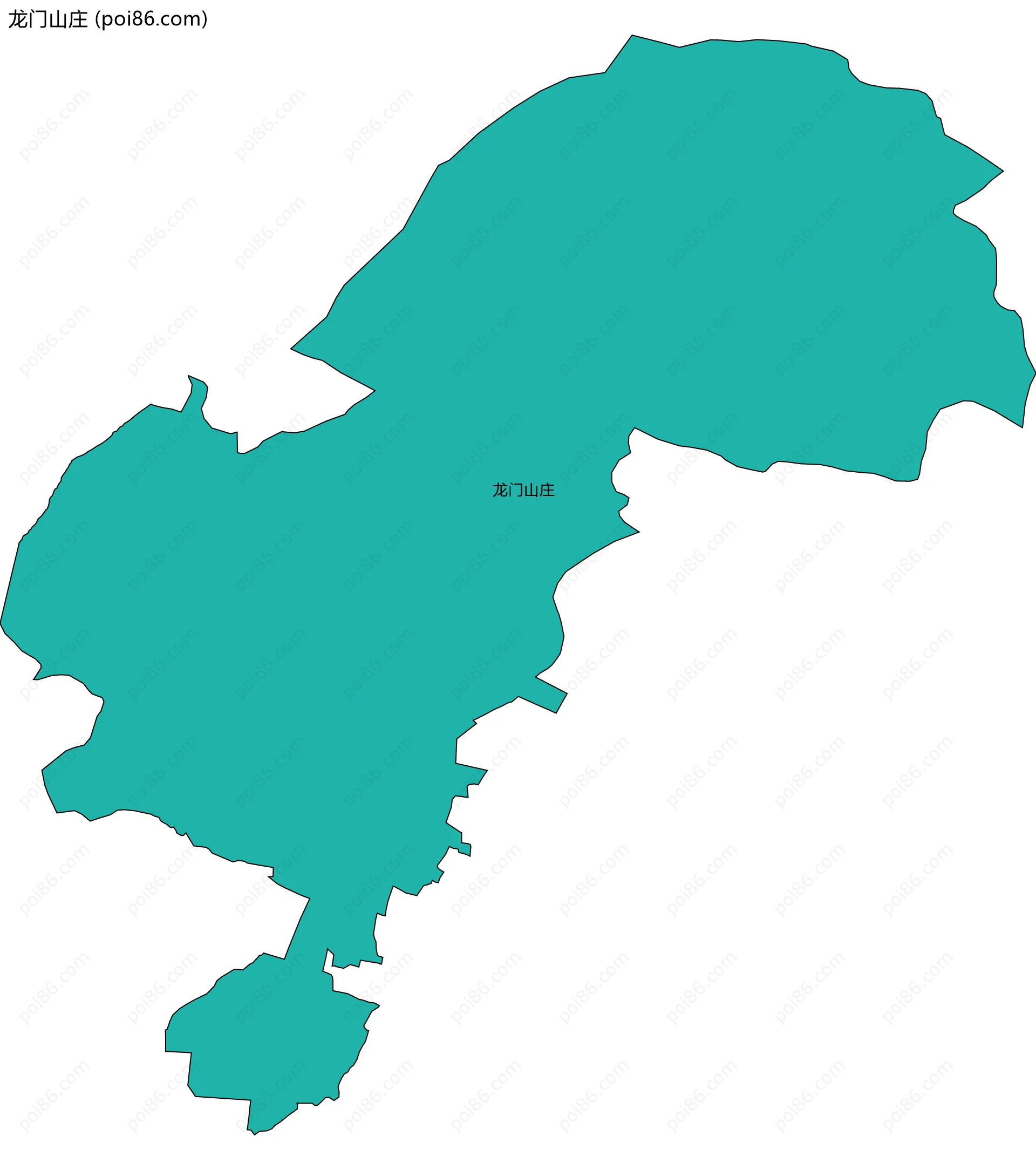 龙门山庄边界地图