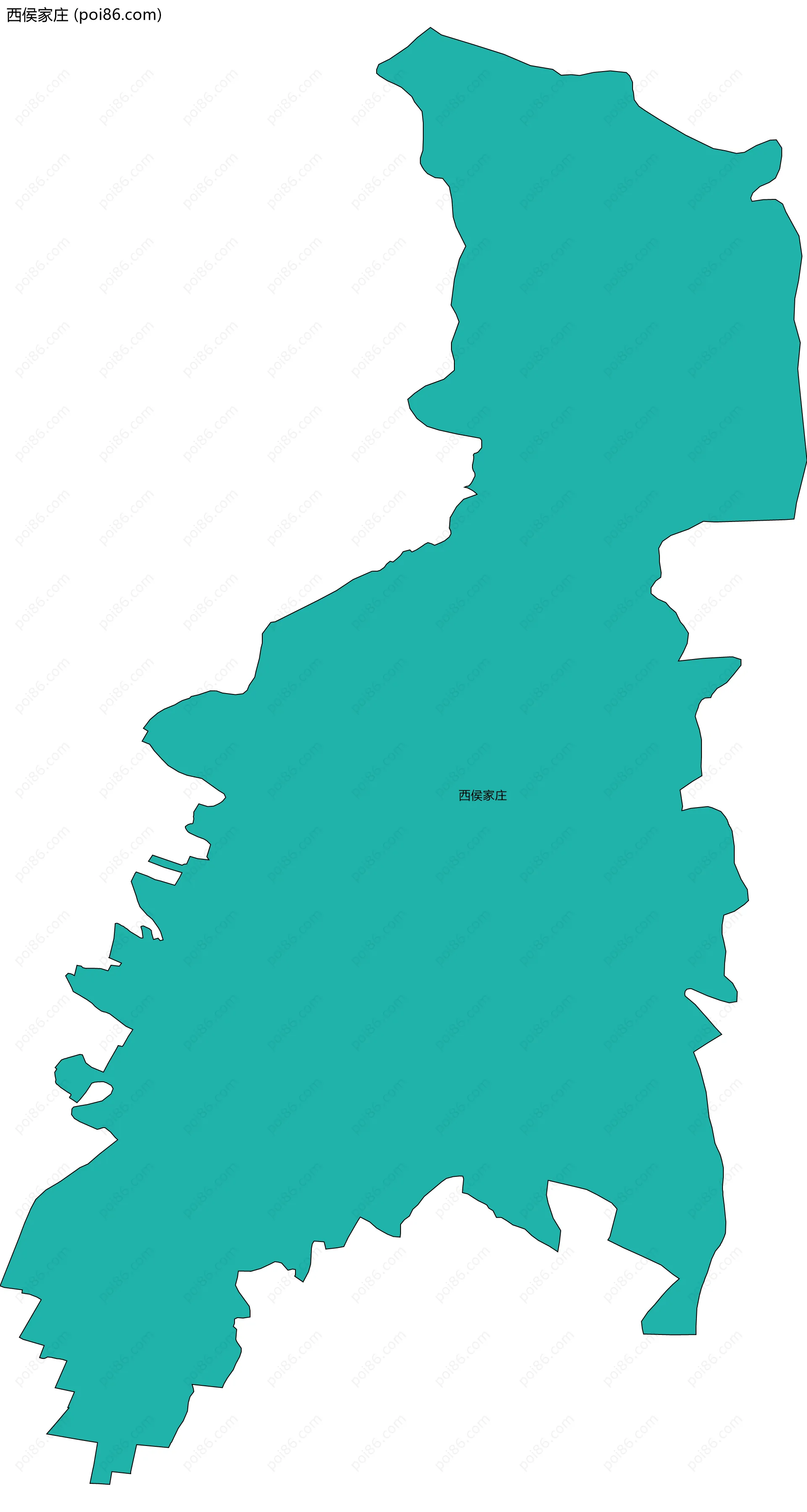 西侯家庄边界地图