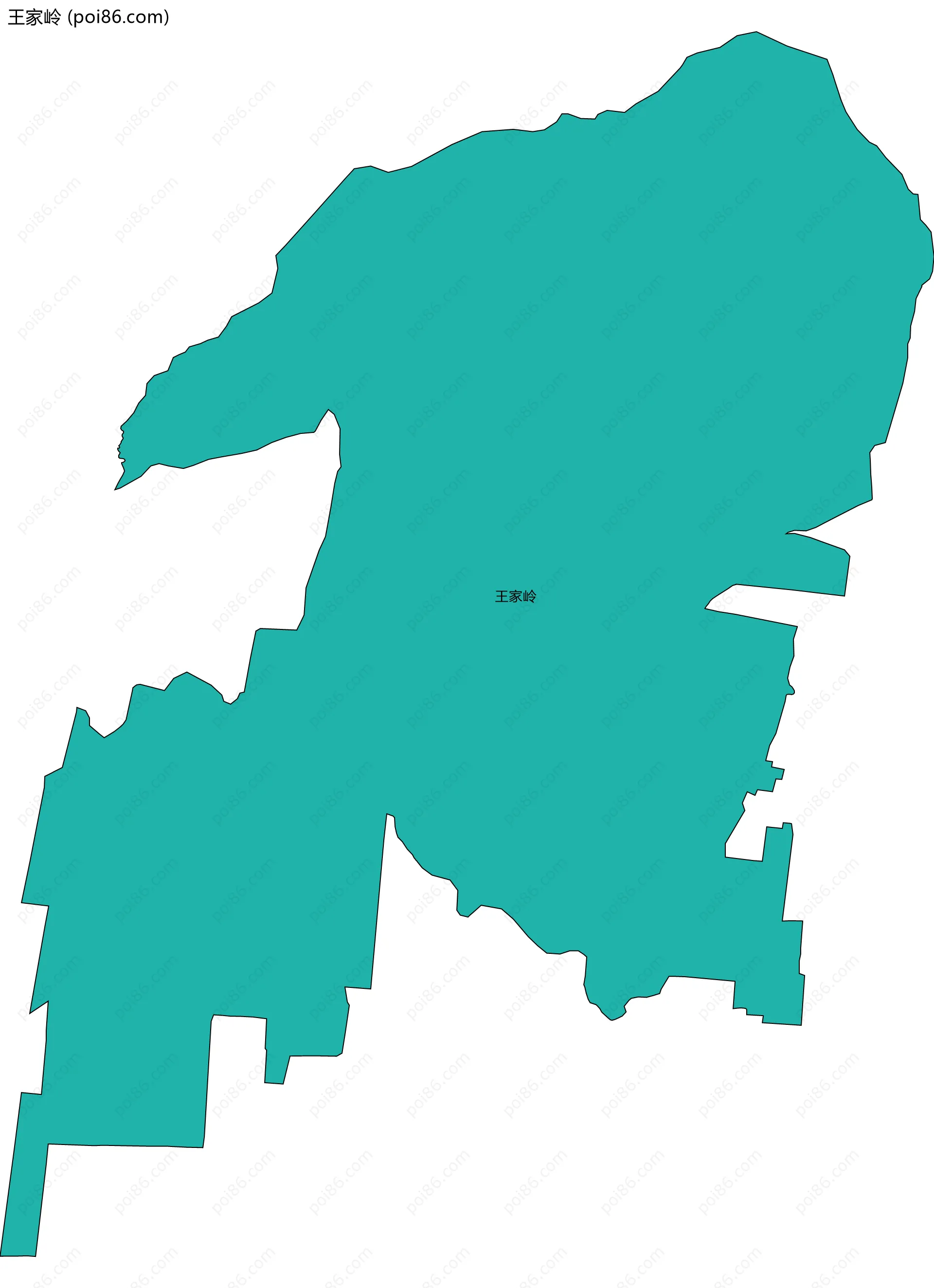 王家岭边界地图