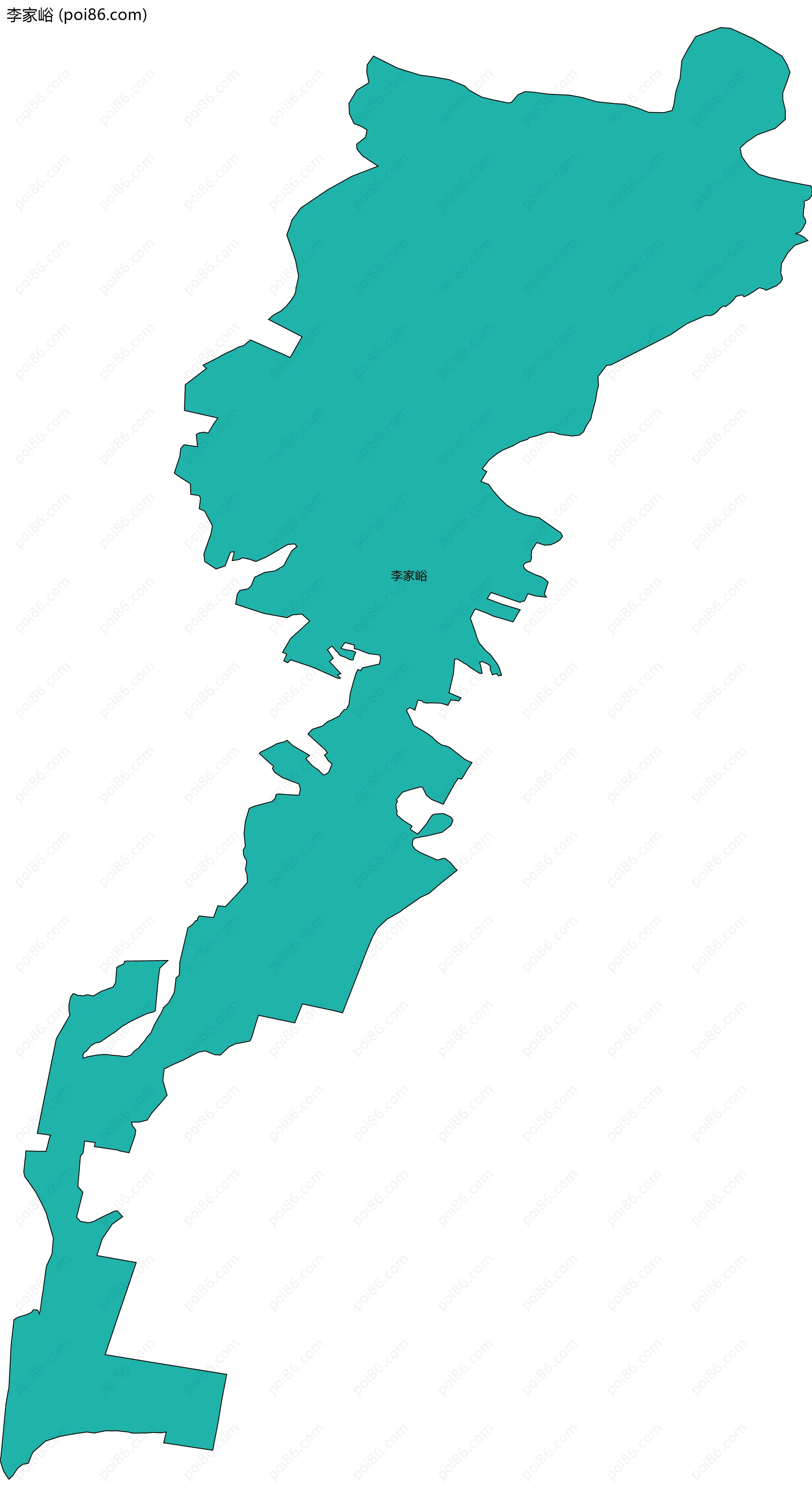 李家峪边界地图