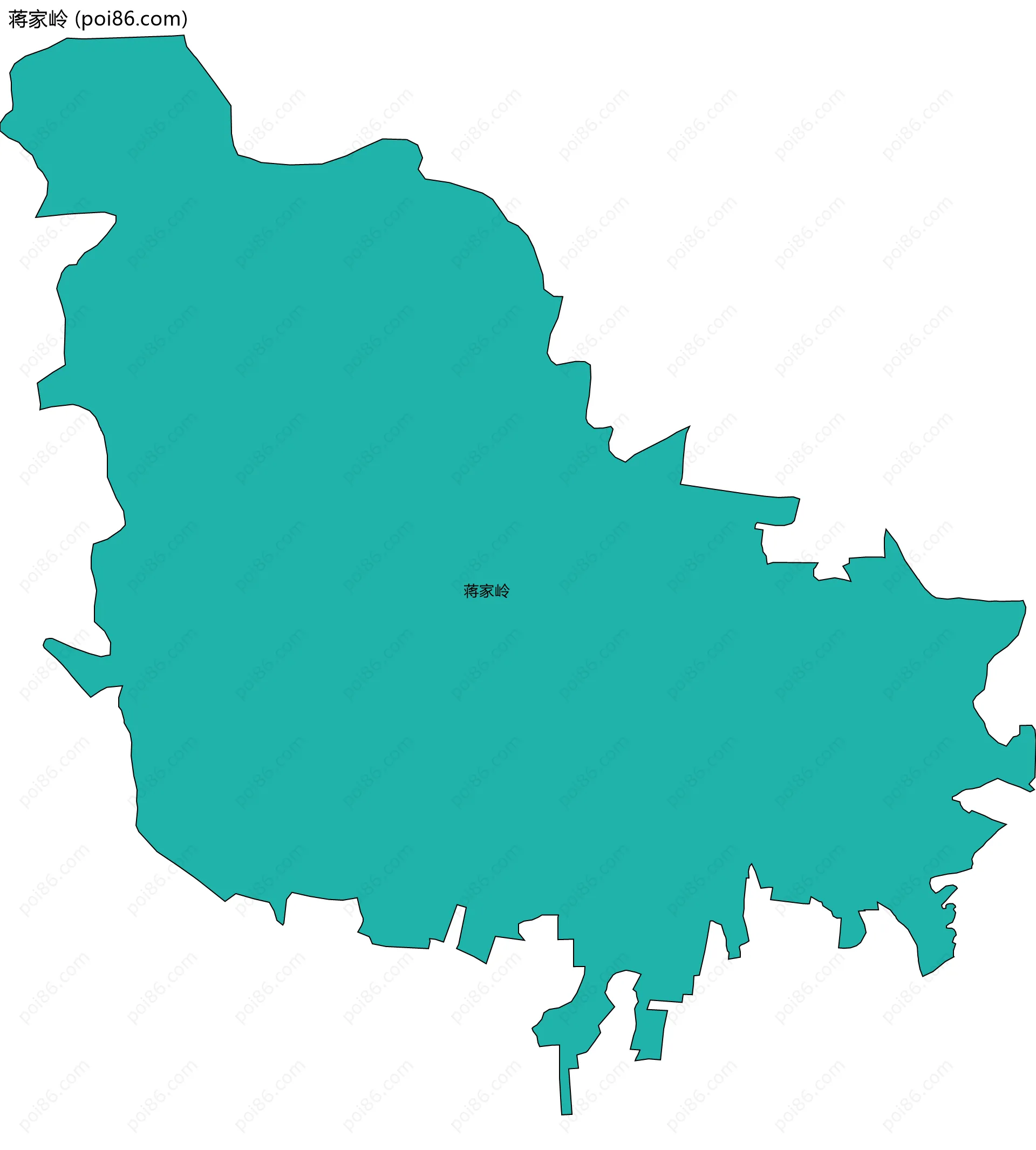 蒋家岭边界地图