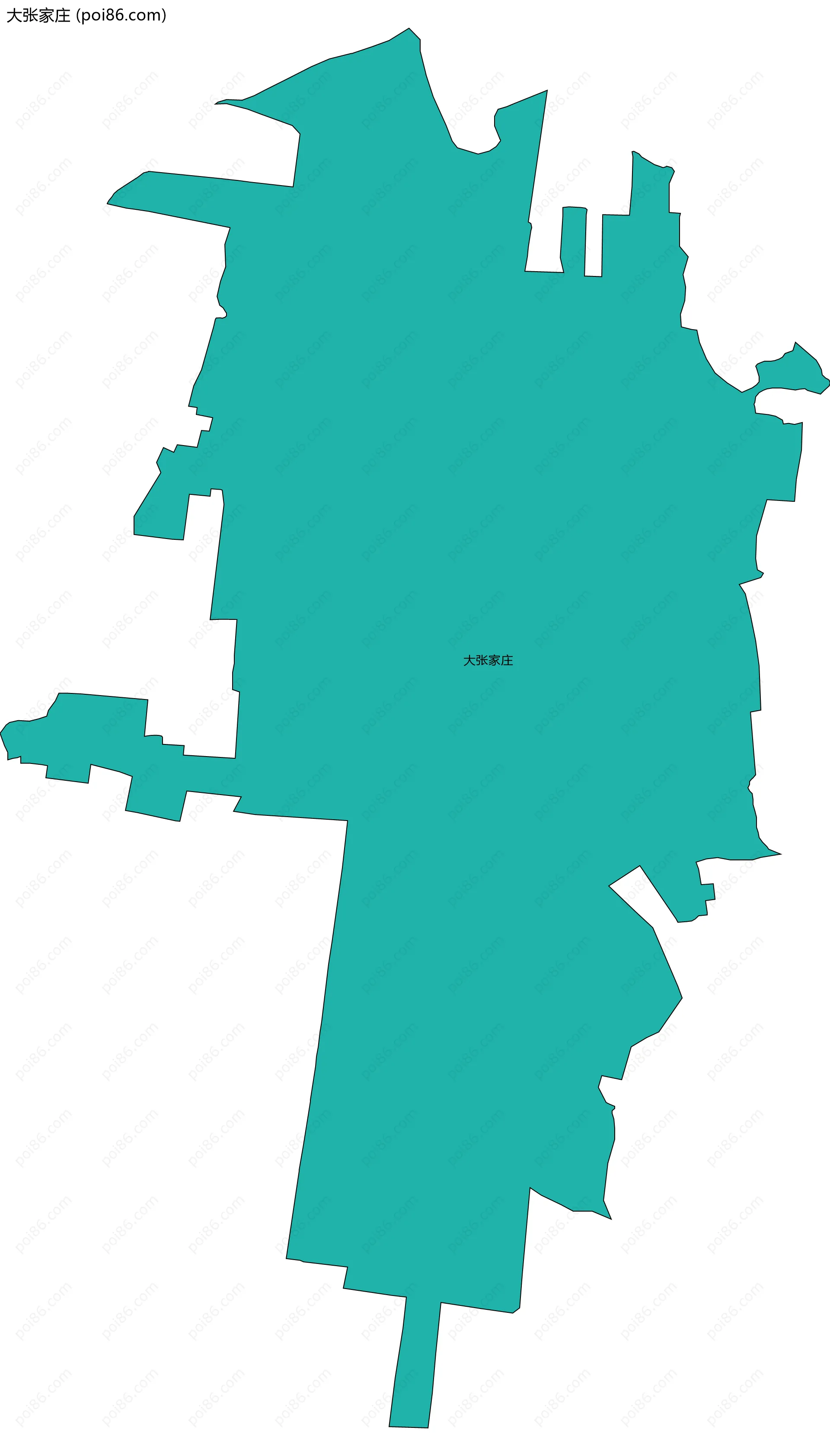 大张家庄边界地图