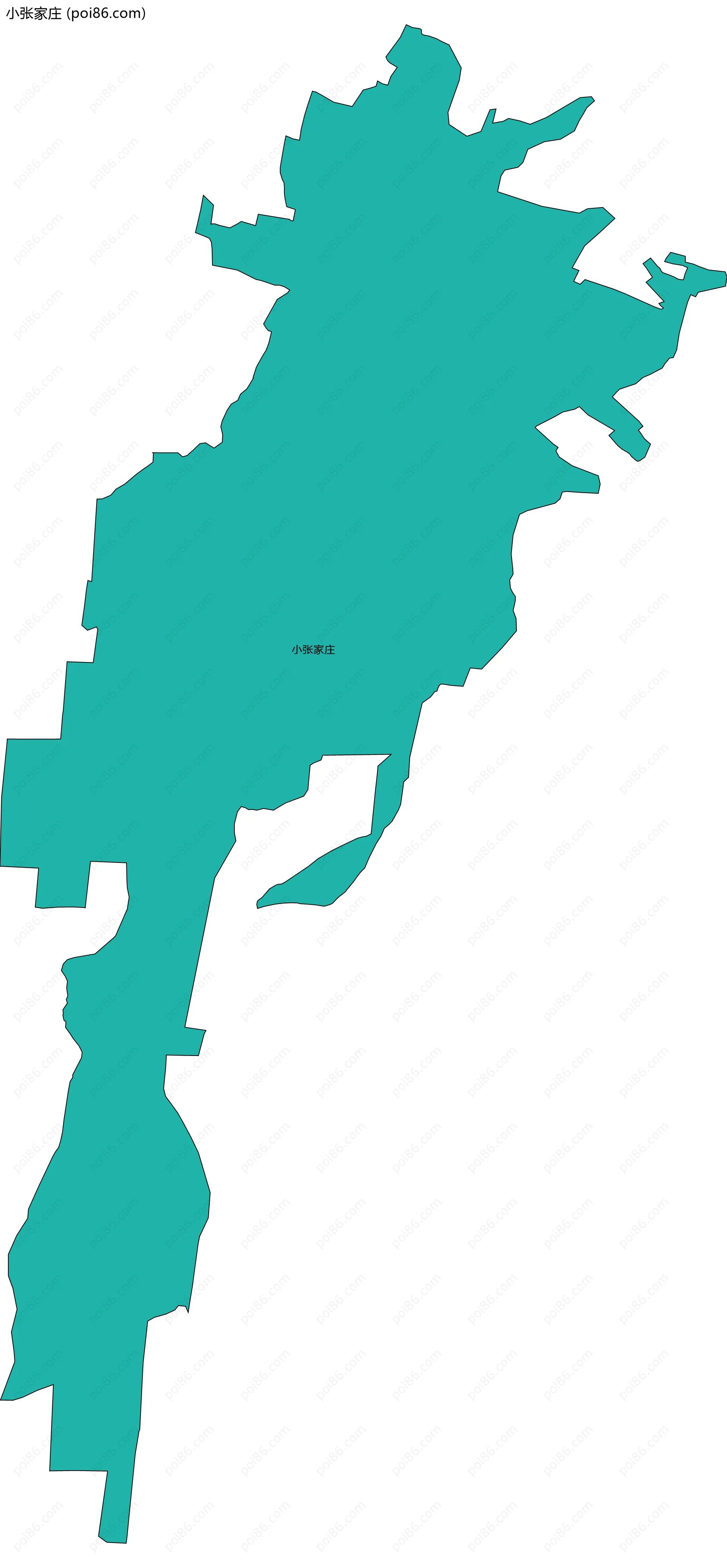 小张家庄边界地图