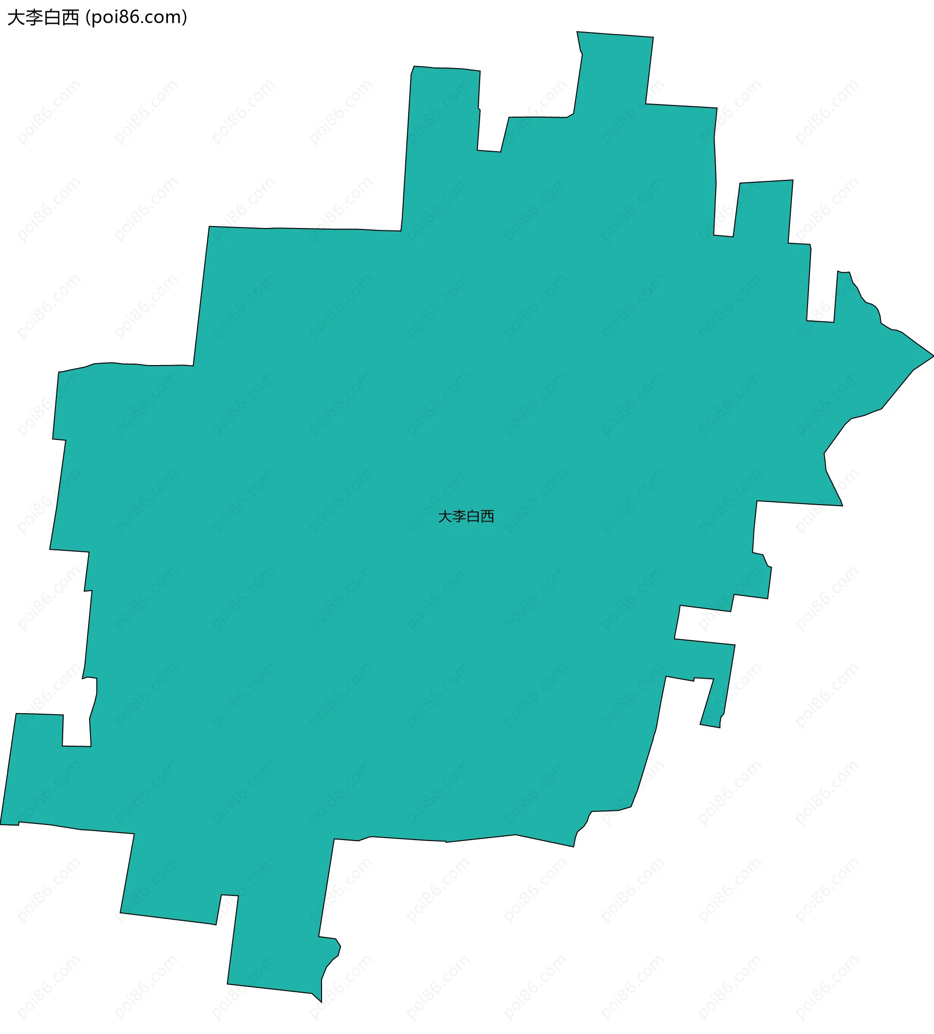 大李白西边界地图