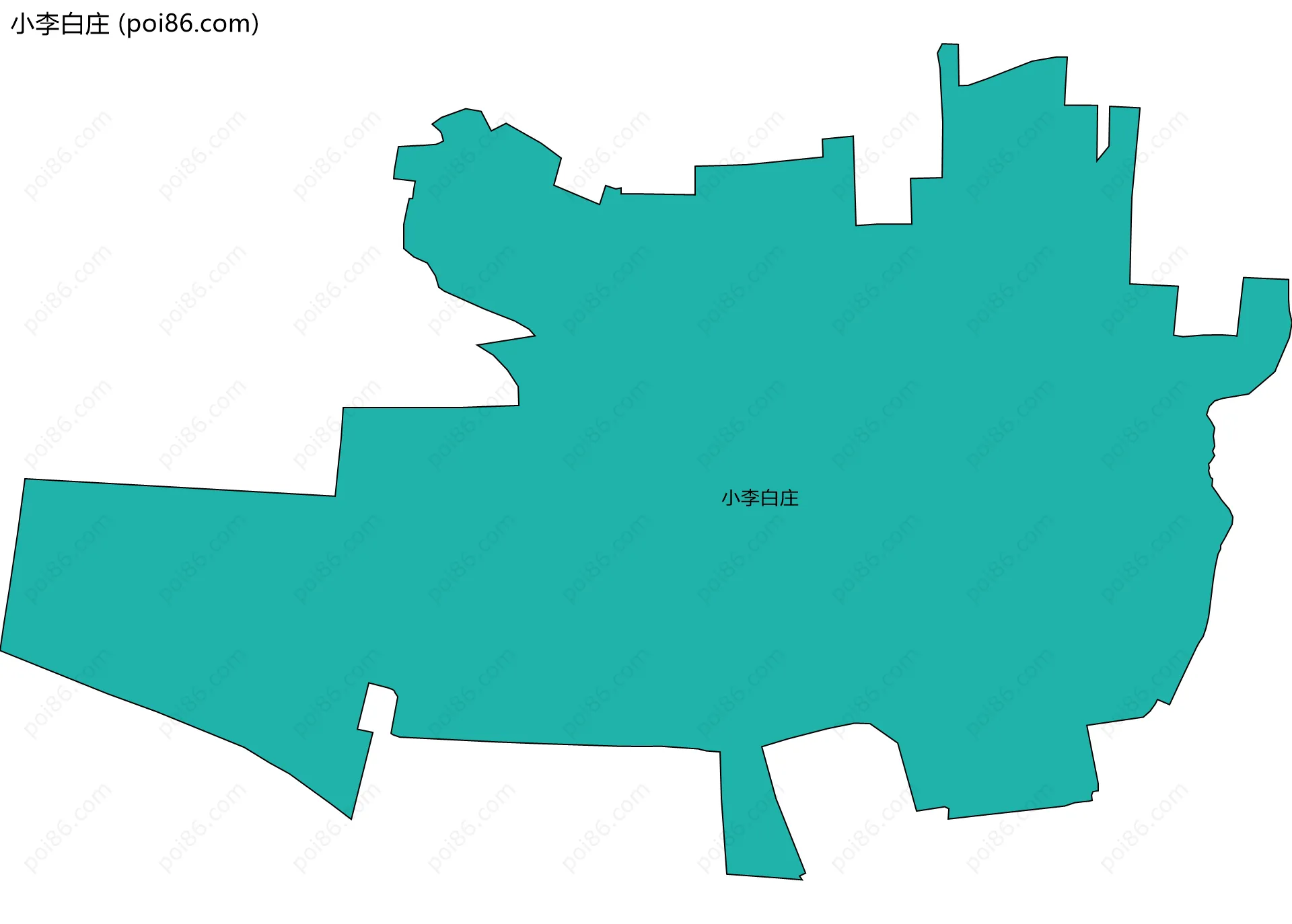 小李白庄边界地图