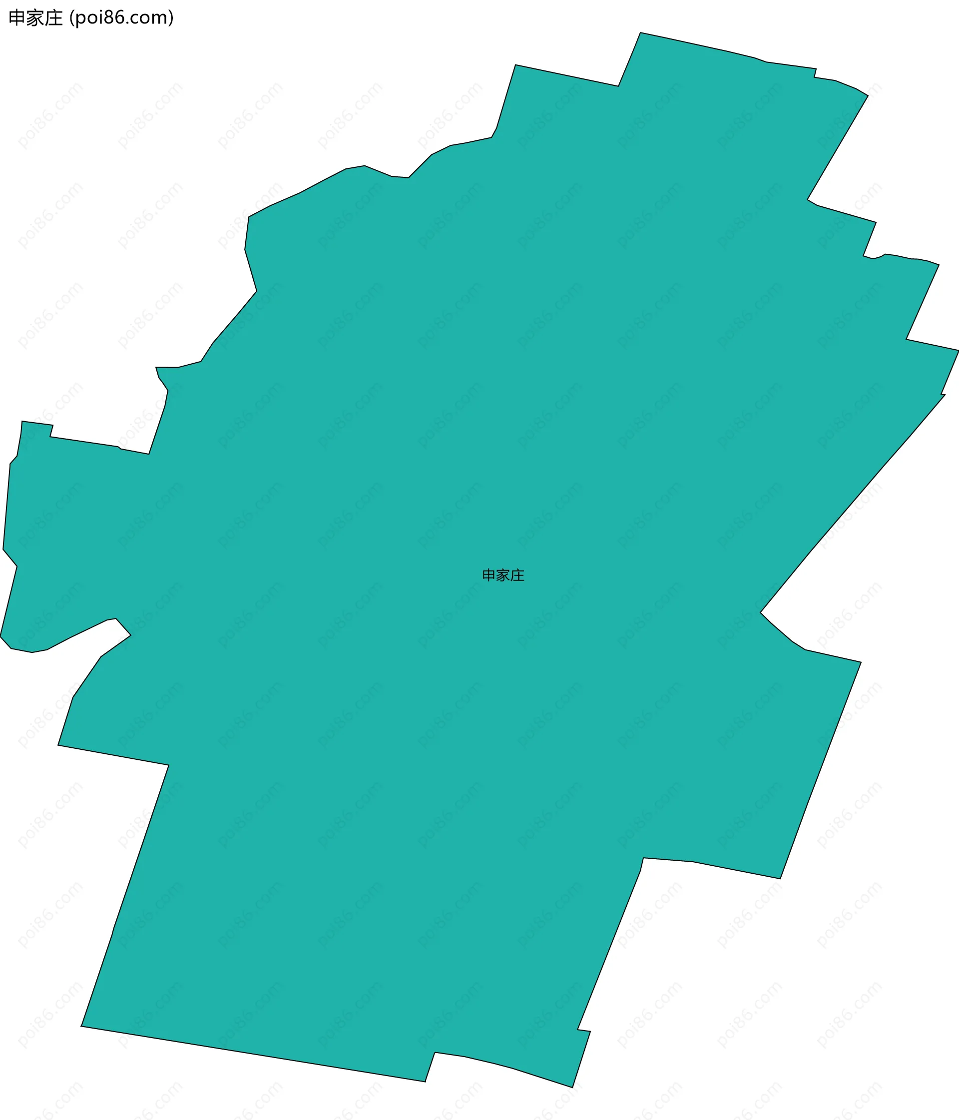 申家庄边界地图