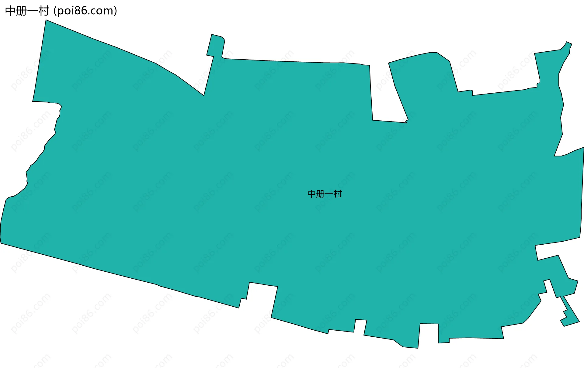 中册一村边界地图