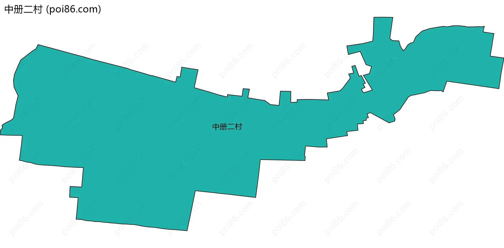 中册二村边界地图