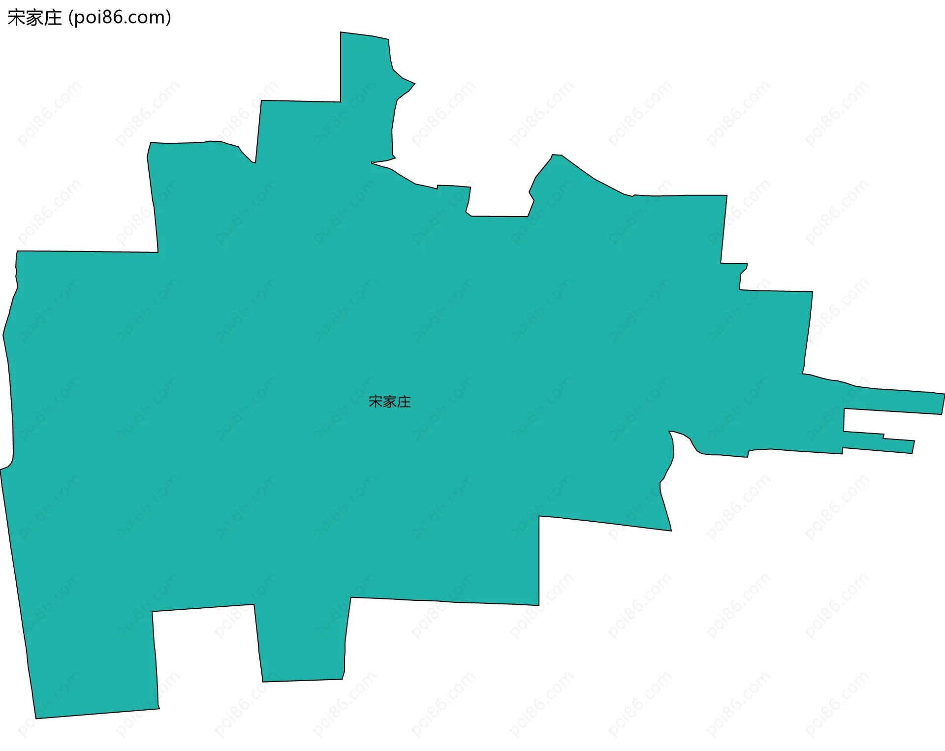 宋家庄边界地图