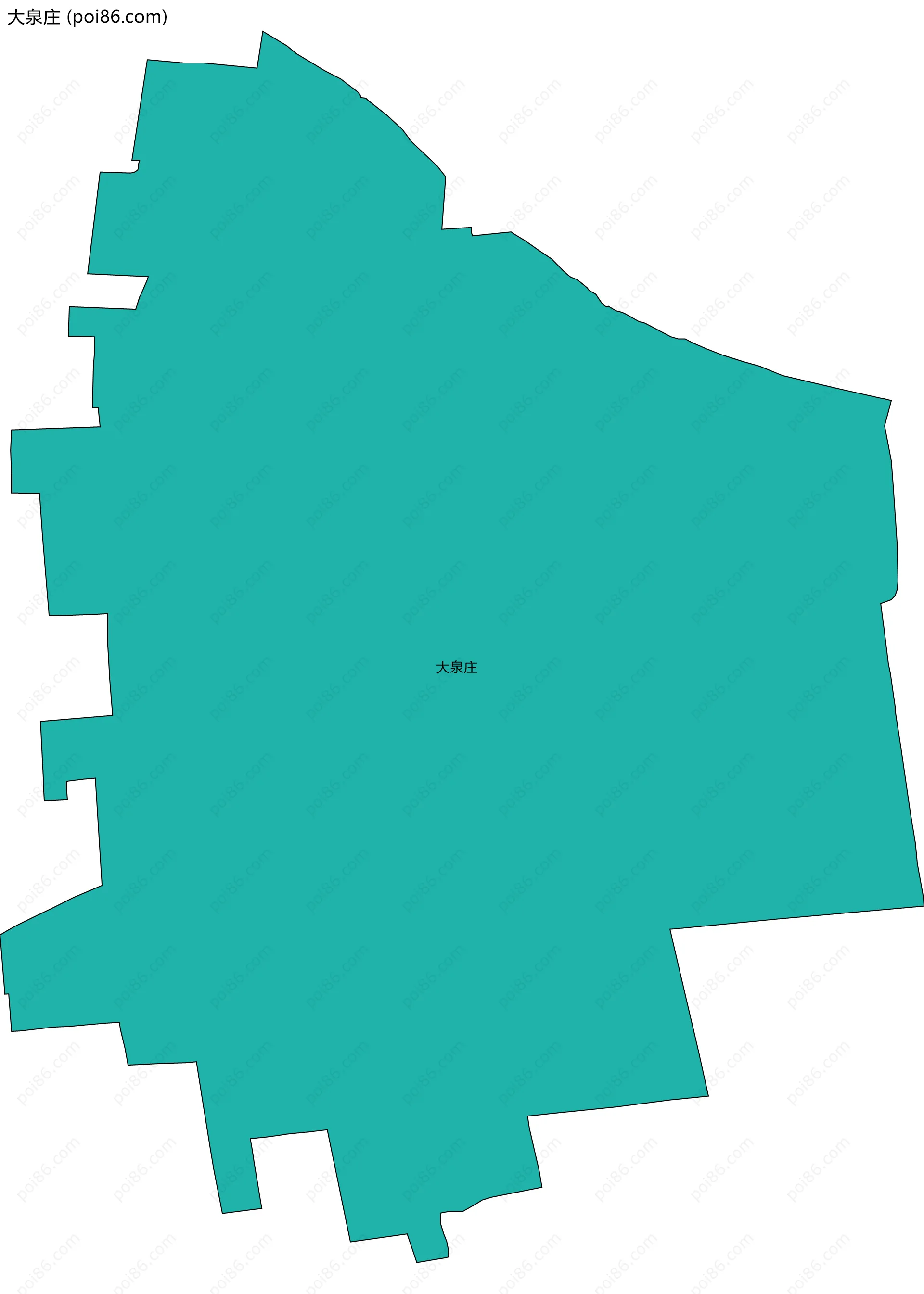 大泉庄边界地图