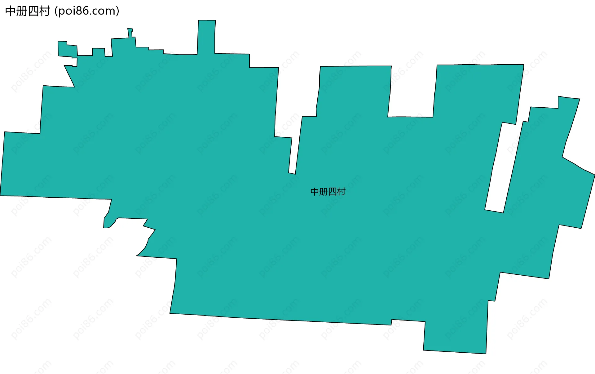 中册四村边界地图