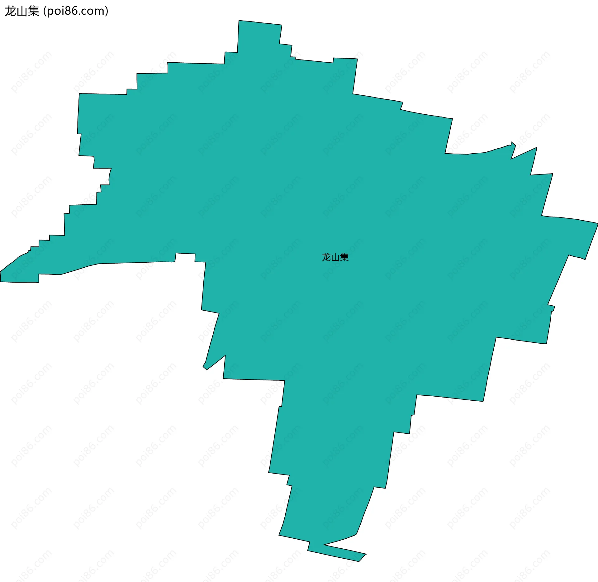 龙山集边界地图