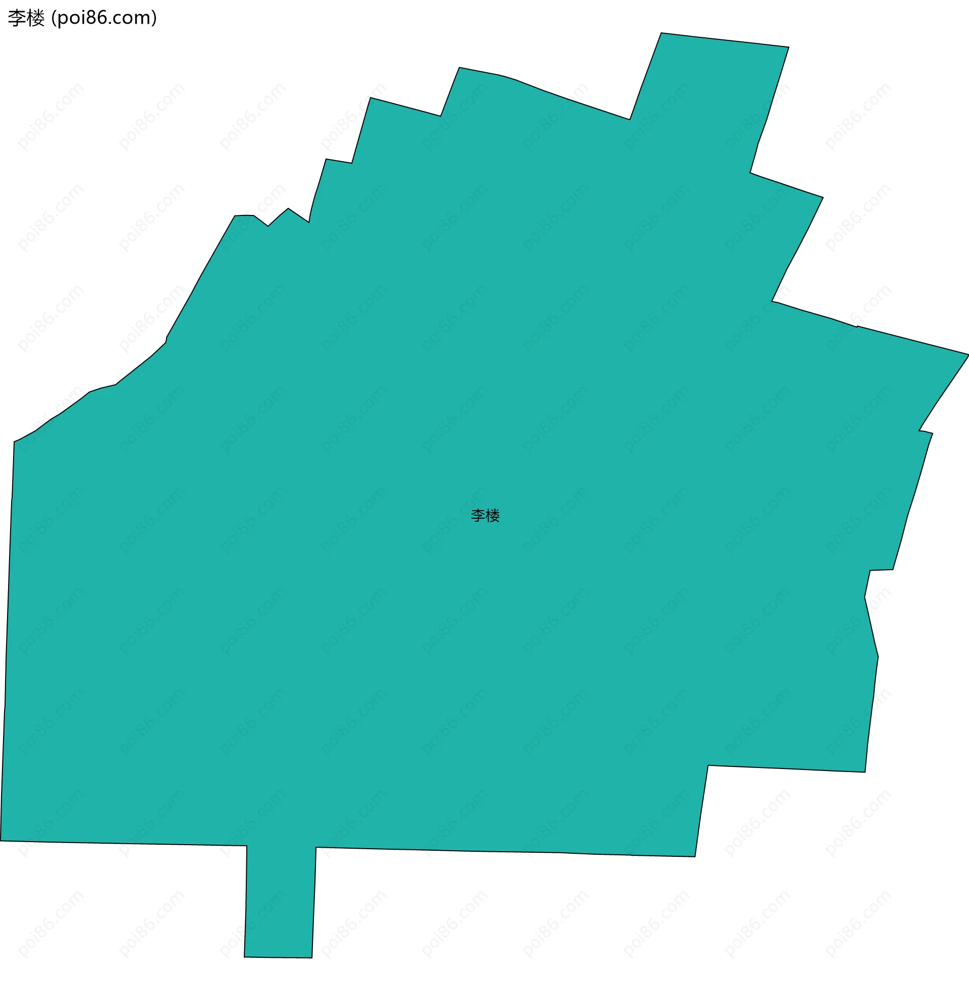 李楼边界地图
