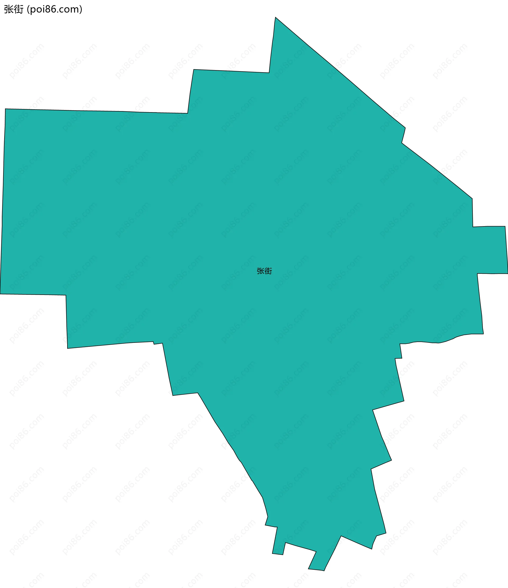 张街边界地图