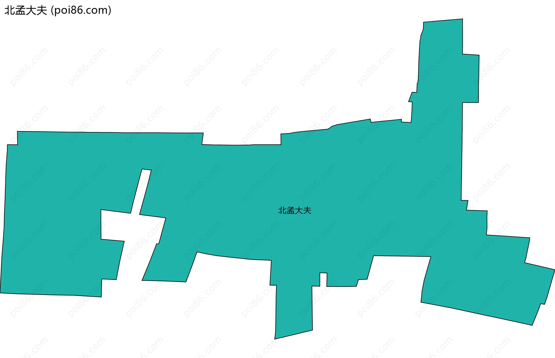 北孟大夫边界地图