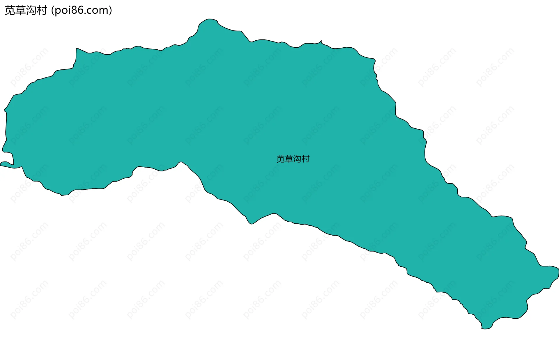 苋草沟村边界地图