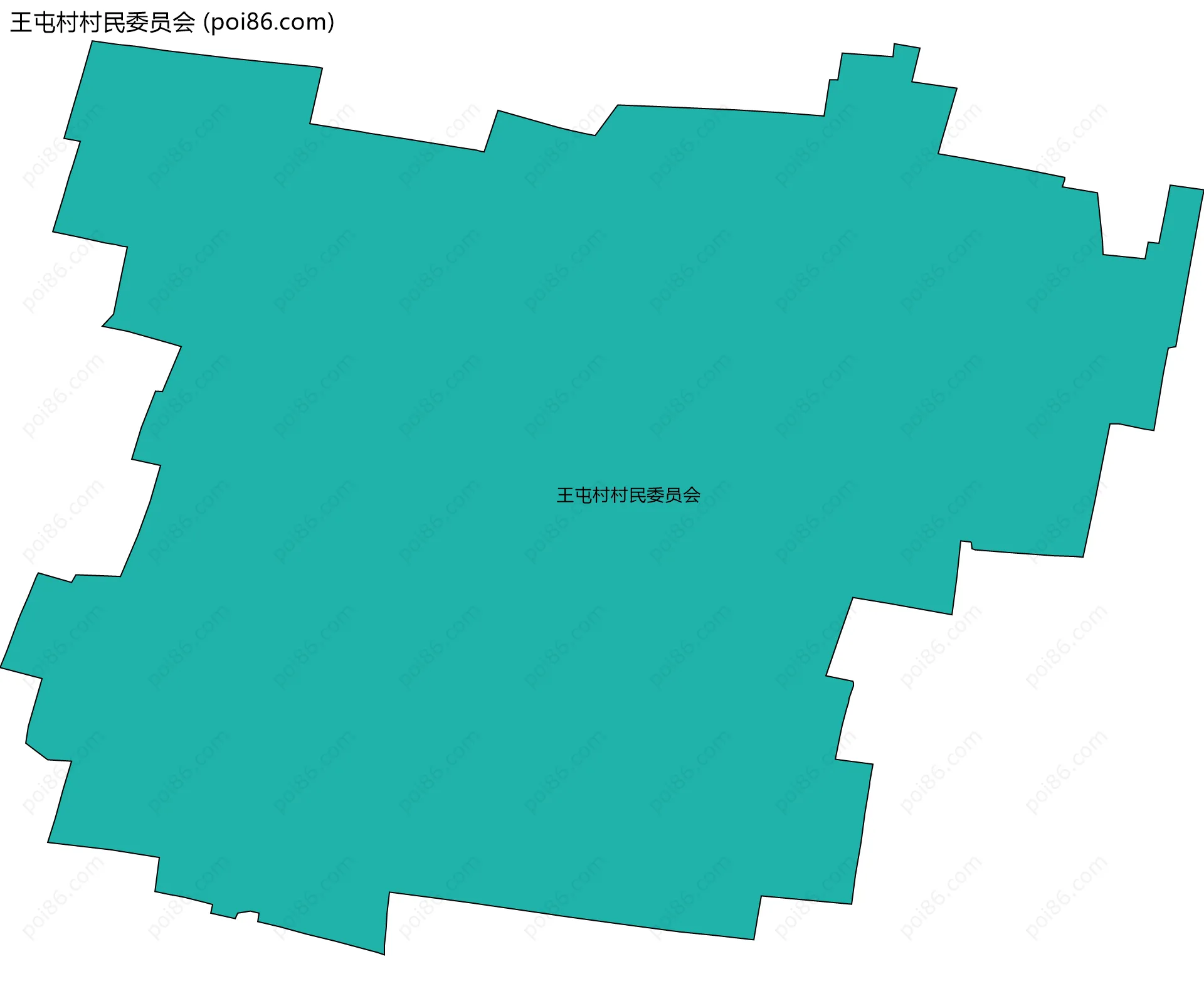 王屯村村民委员会边界地图