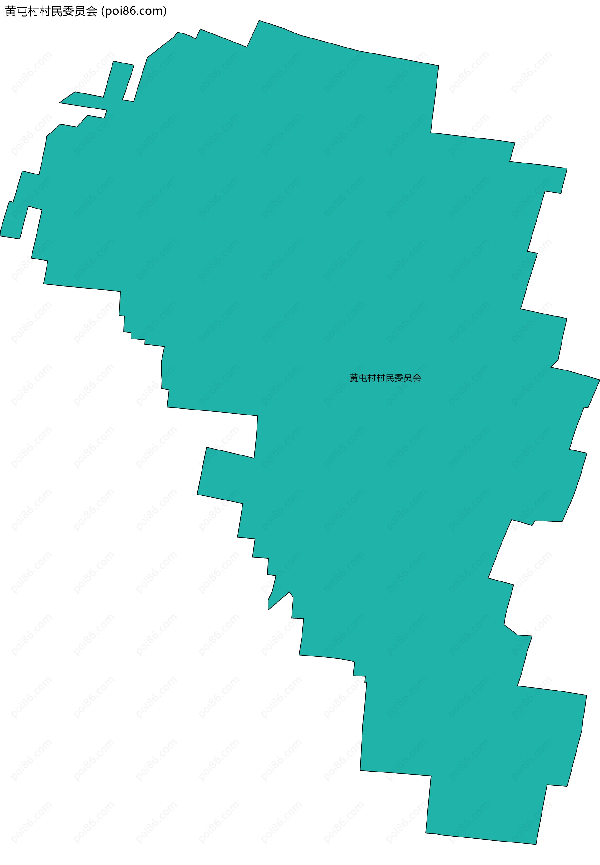 黄屯村村民委员会边界地图
