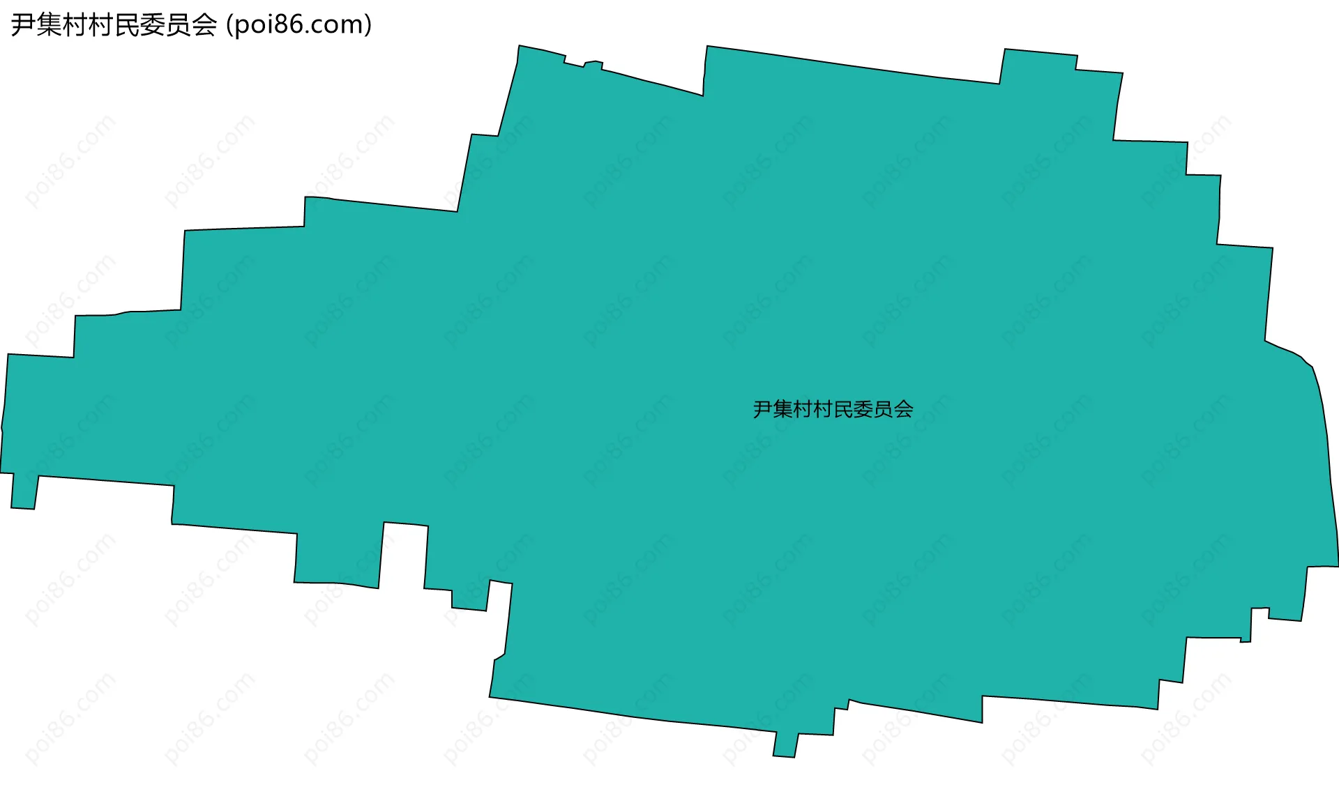 尹集村村民委员会边界地图