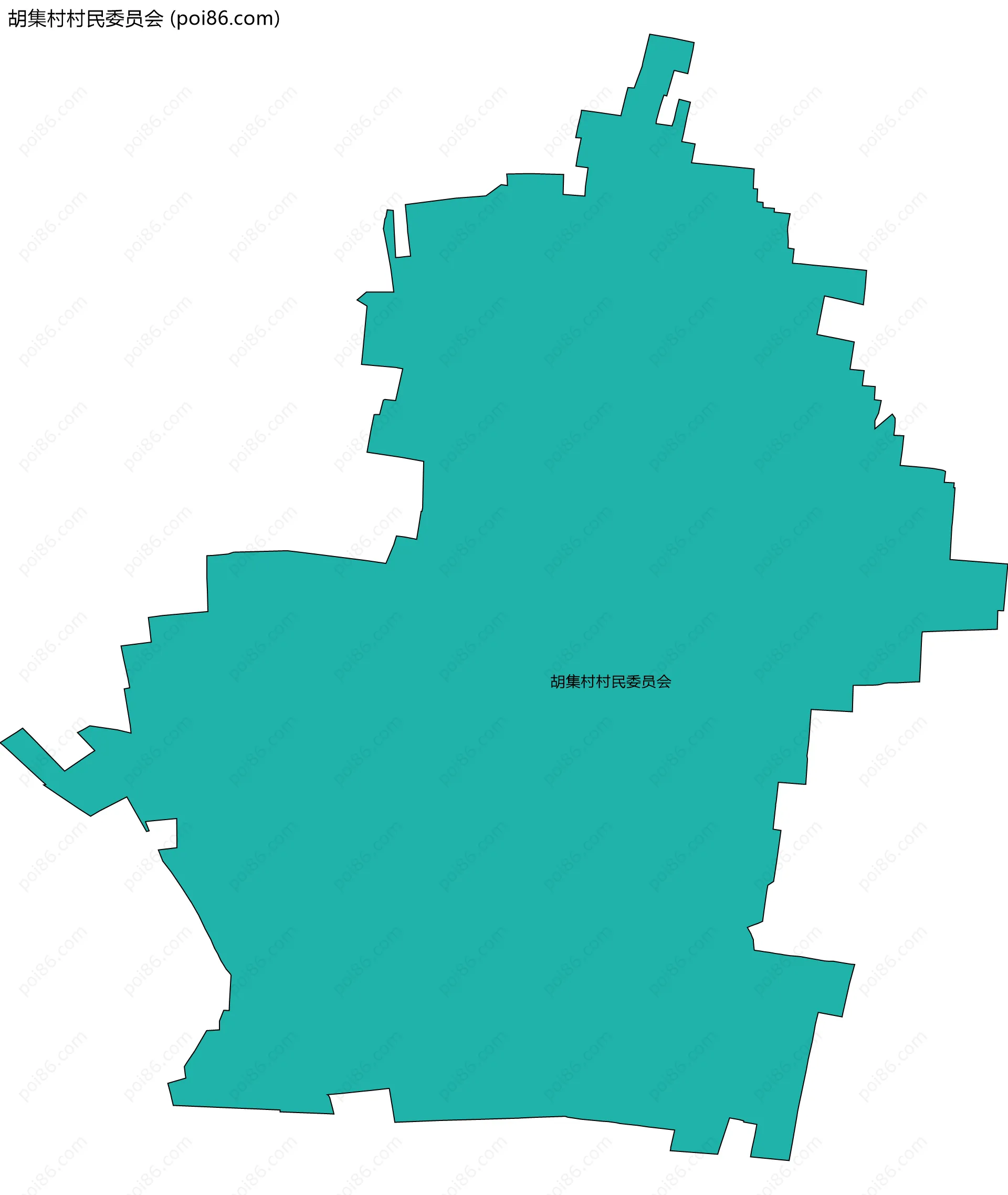 胡集村村民委员会边界地图