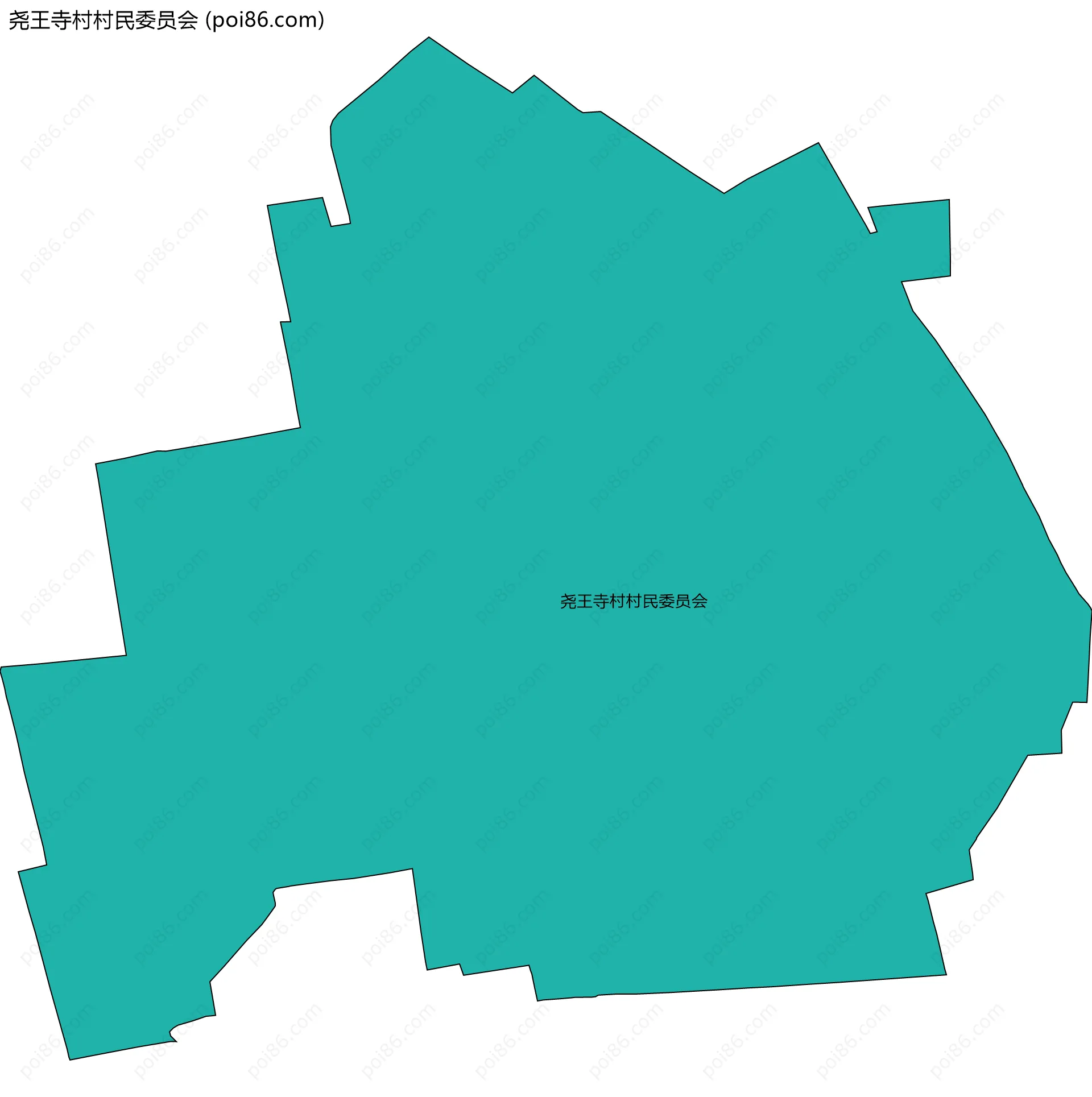 尧王寺村村民委员会边界地图