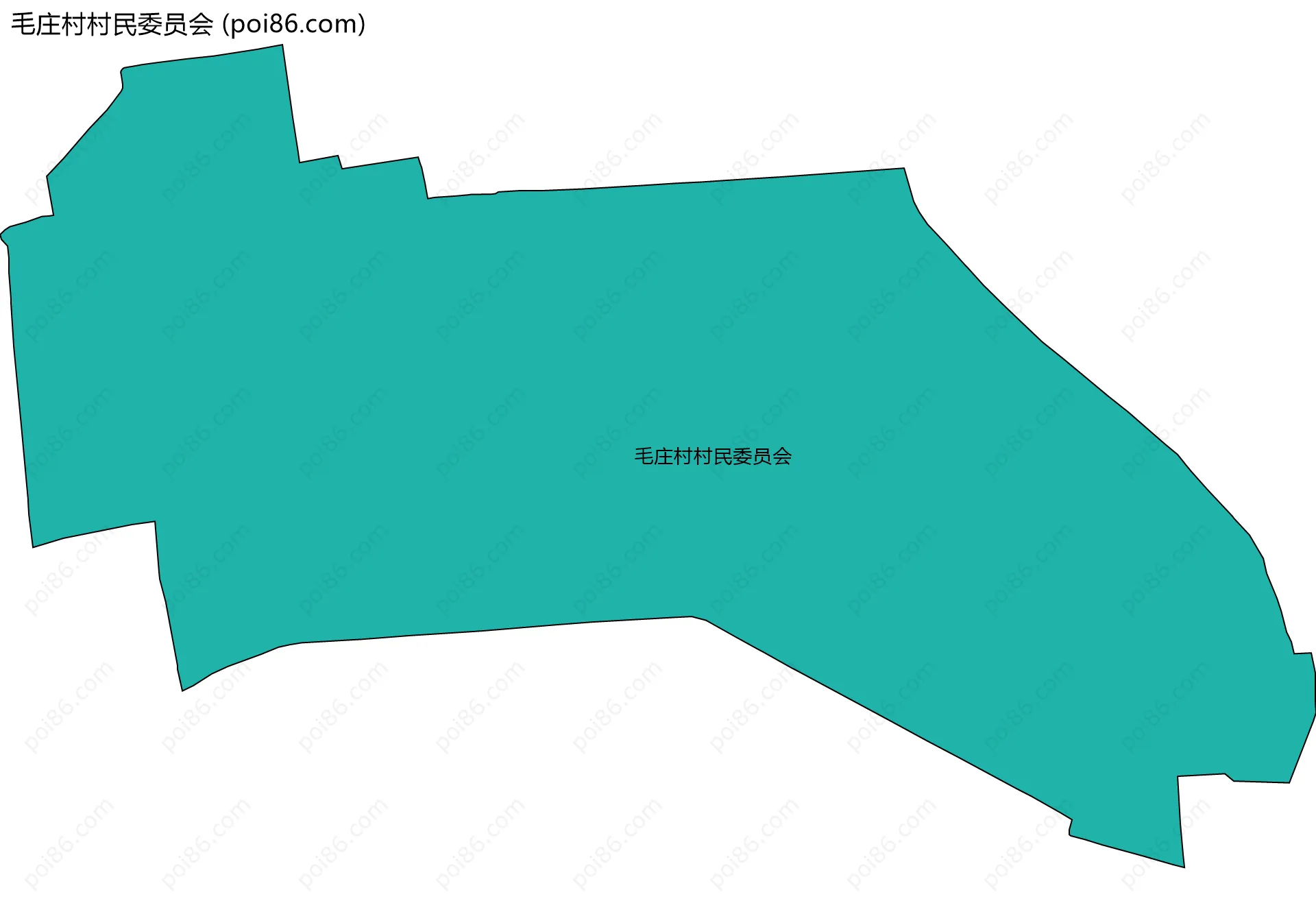 毛庄村村民委员会边界地图