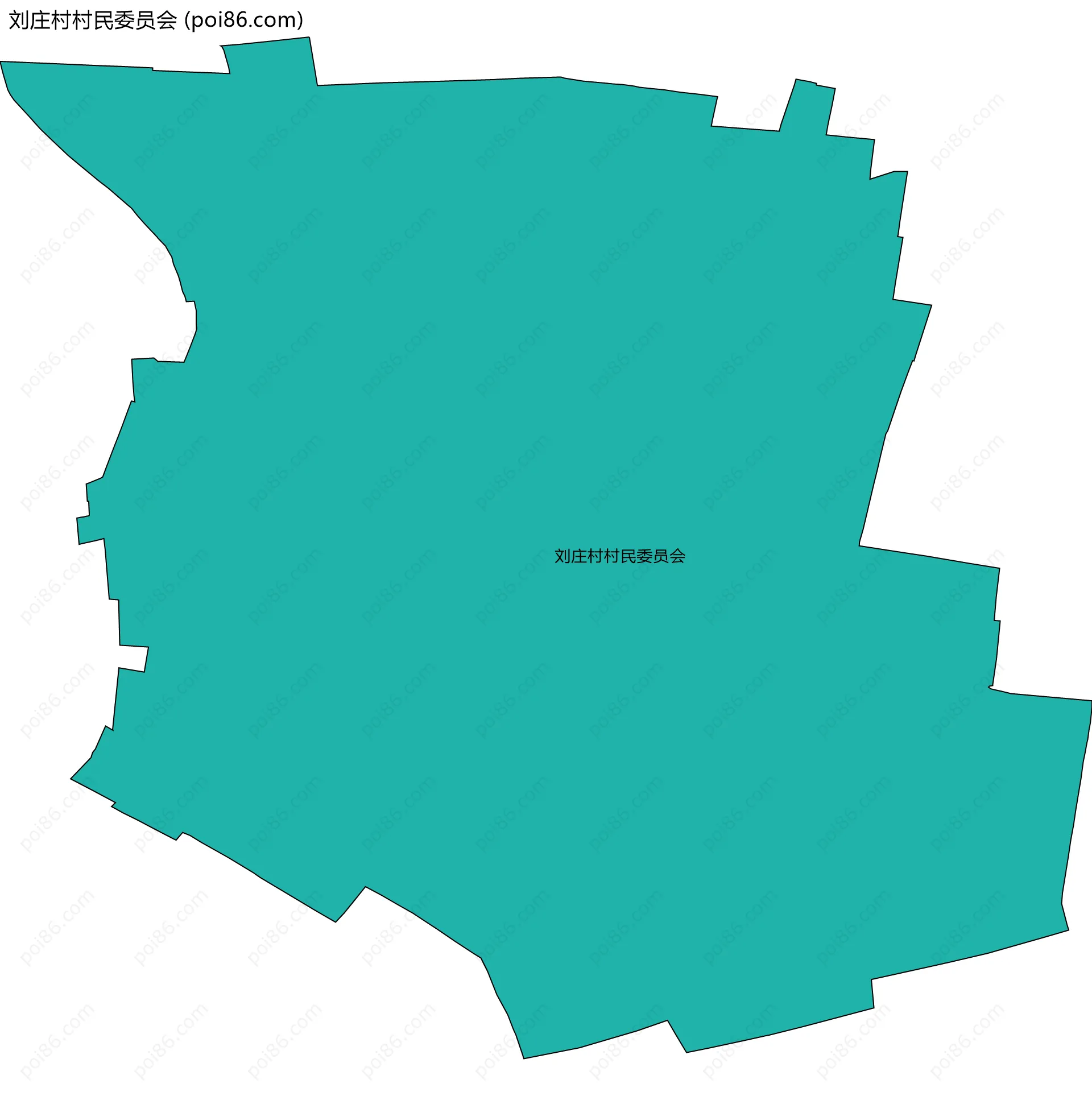 刘庄村村民委员会边界地图