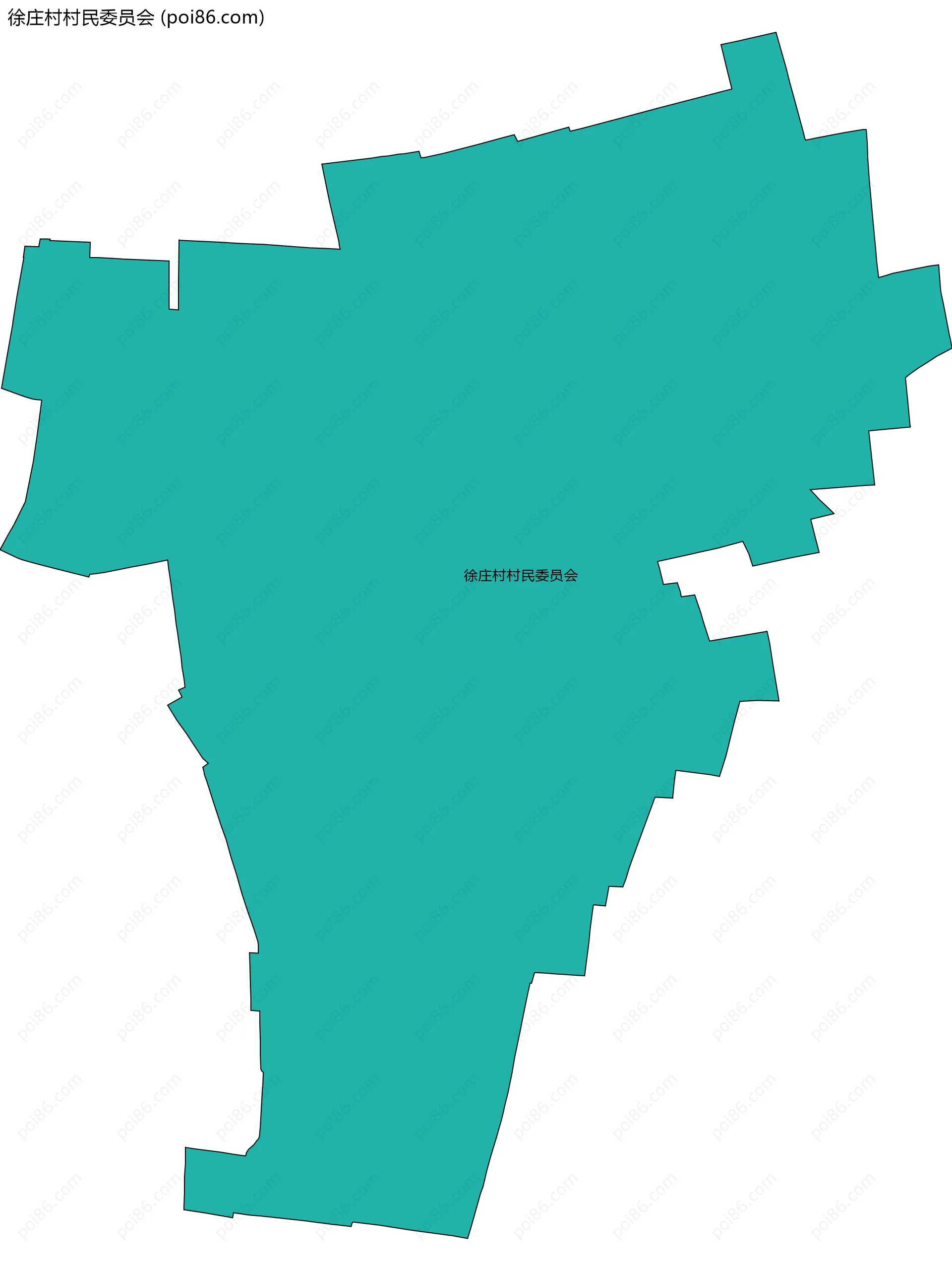 徐庄村村民委员会边界地图