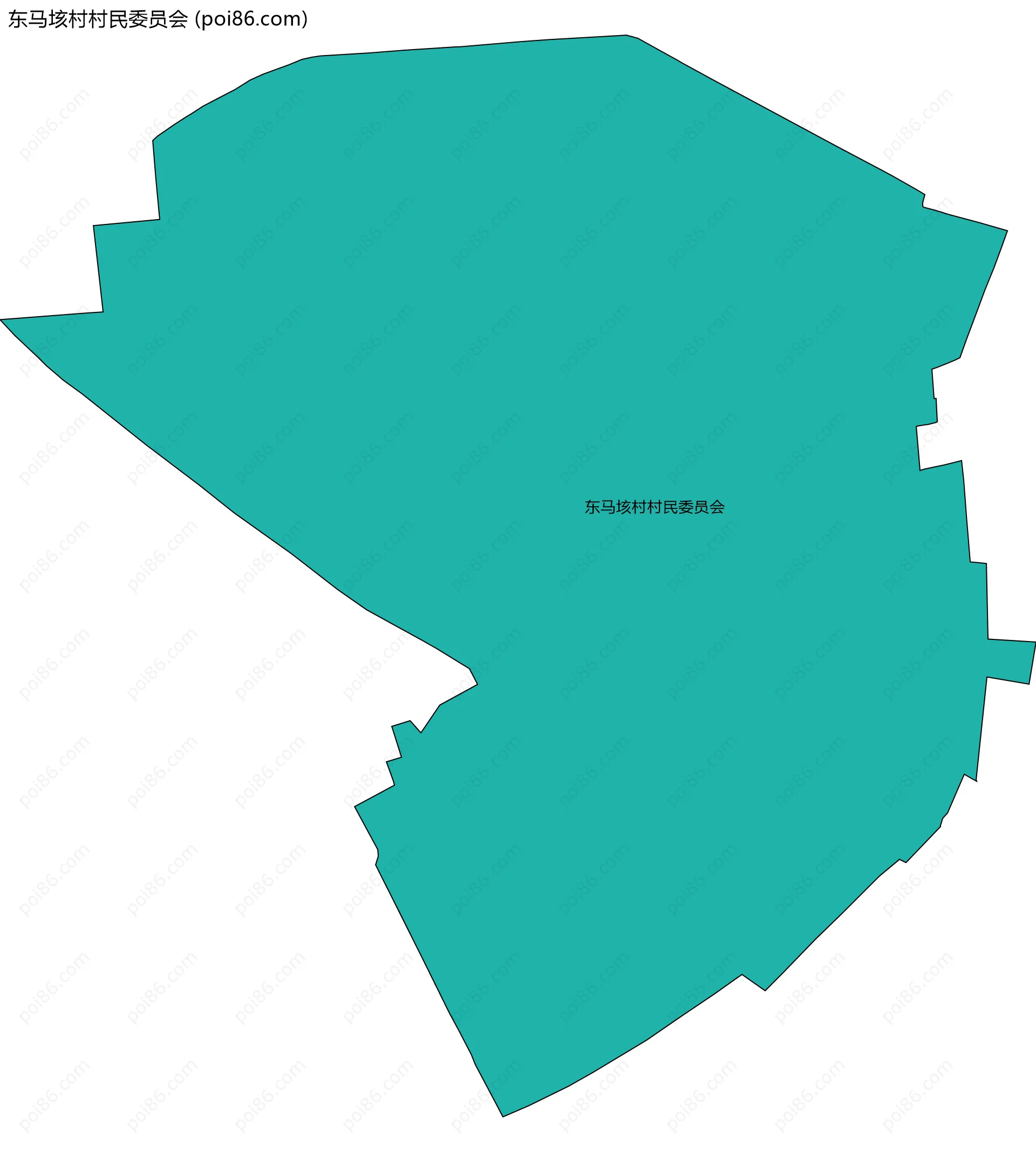 东马垓村村民委员会边界地图