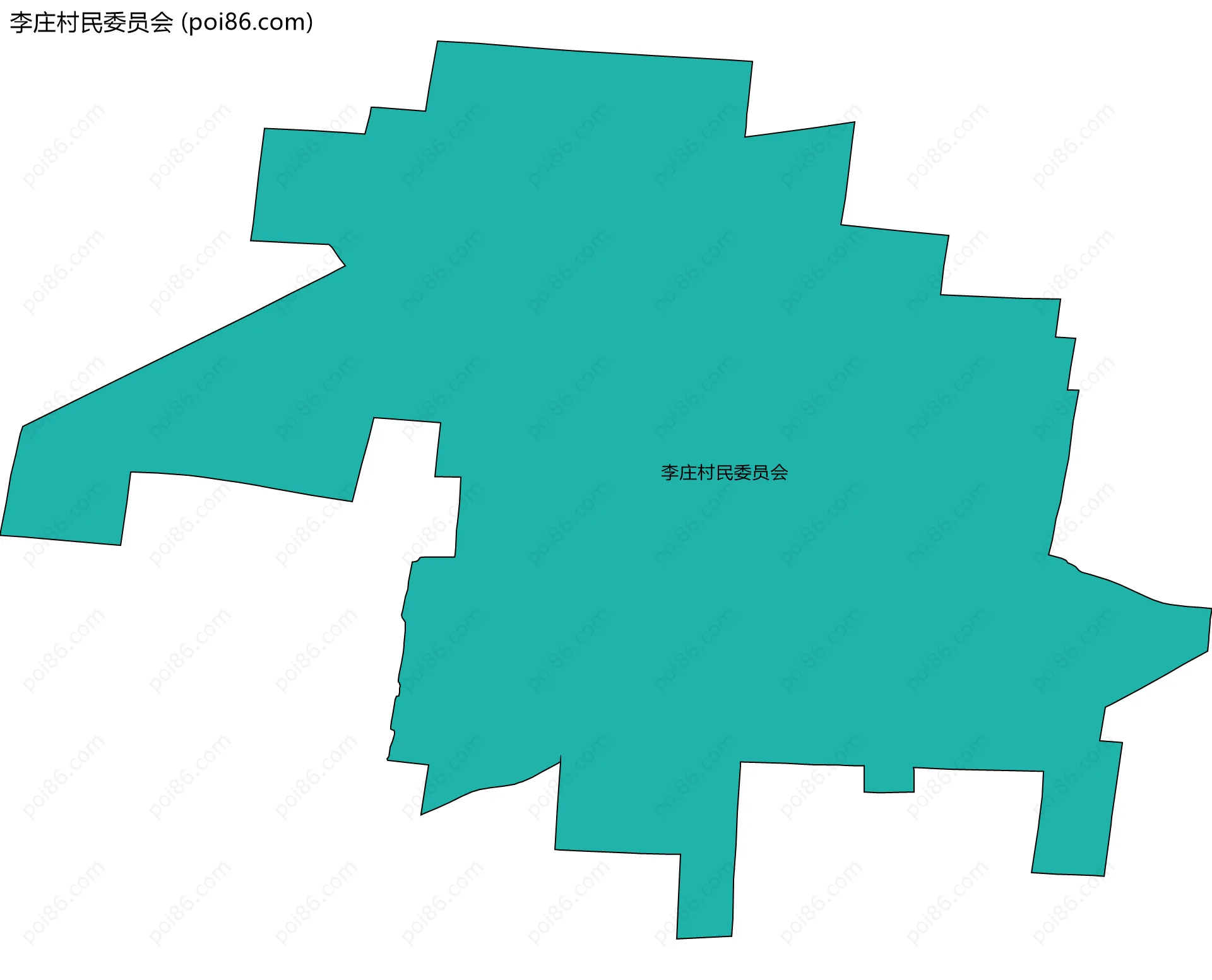 李庄村民委员会边界地图
