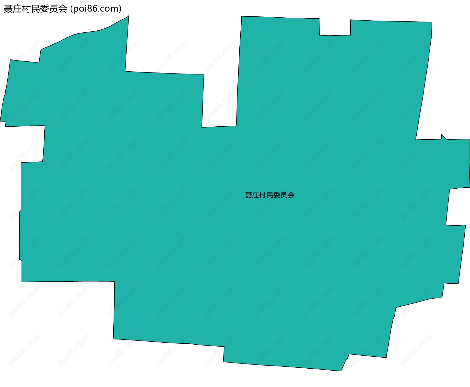 聂庄村民委员会边界地图