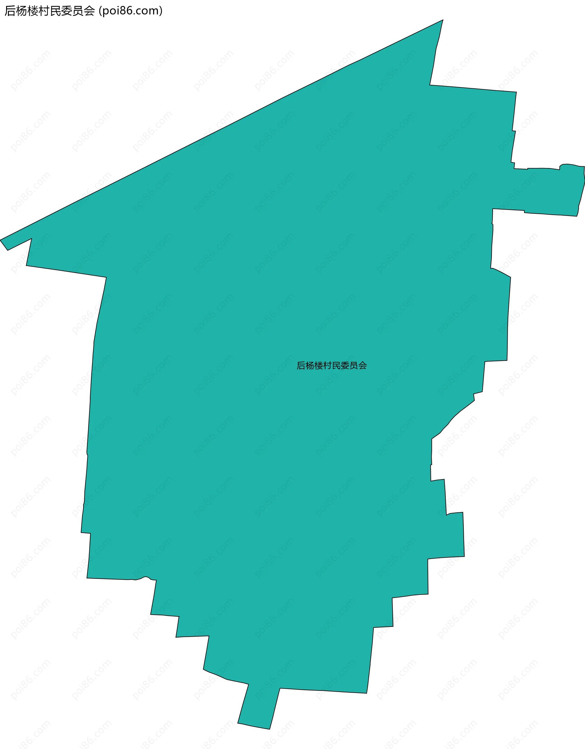 后杨楼村民委员会边界地图